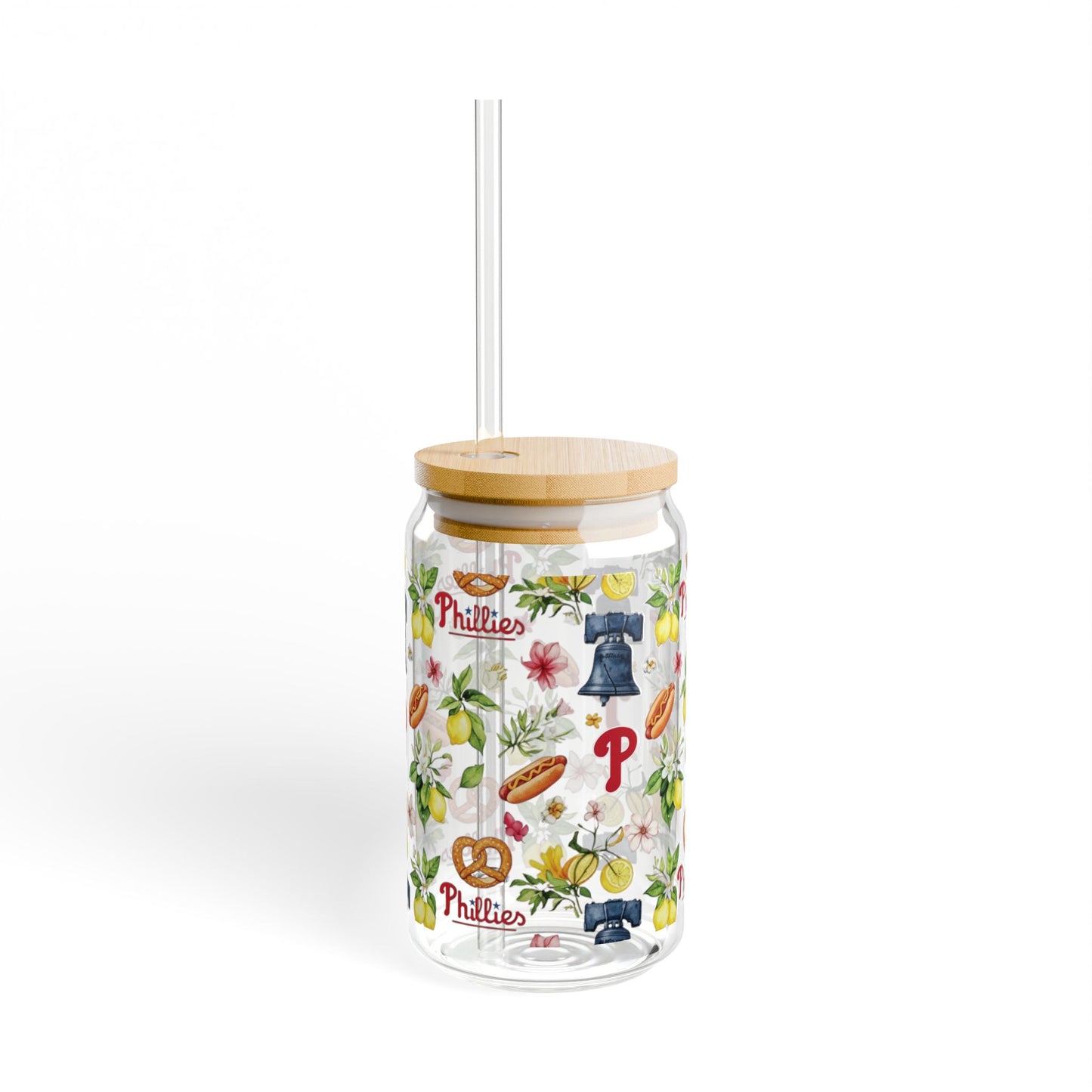 Phillies Italian Summer Sipper Glass, 16oz | Floral Design Drinkware