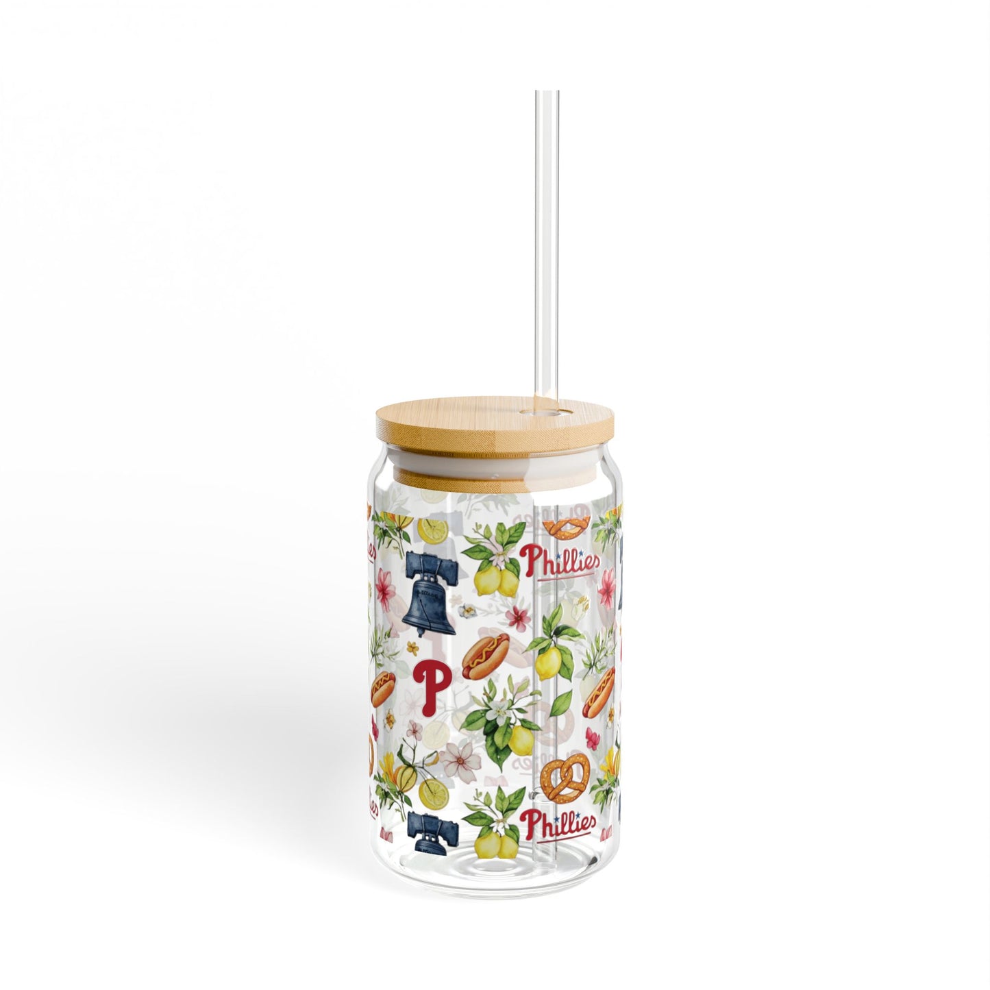 Phillies Italian Summer Sipper Glass, 16oz | Floral Design Drinkware