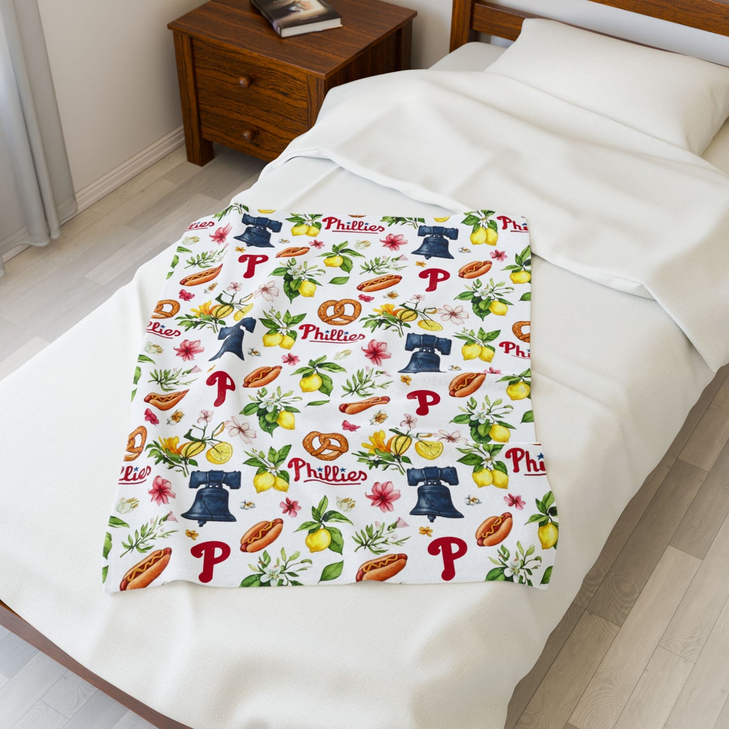 Cozy Phillies Velveteen Plush Blanket