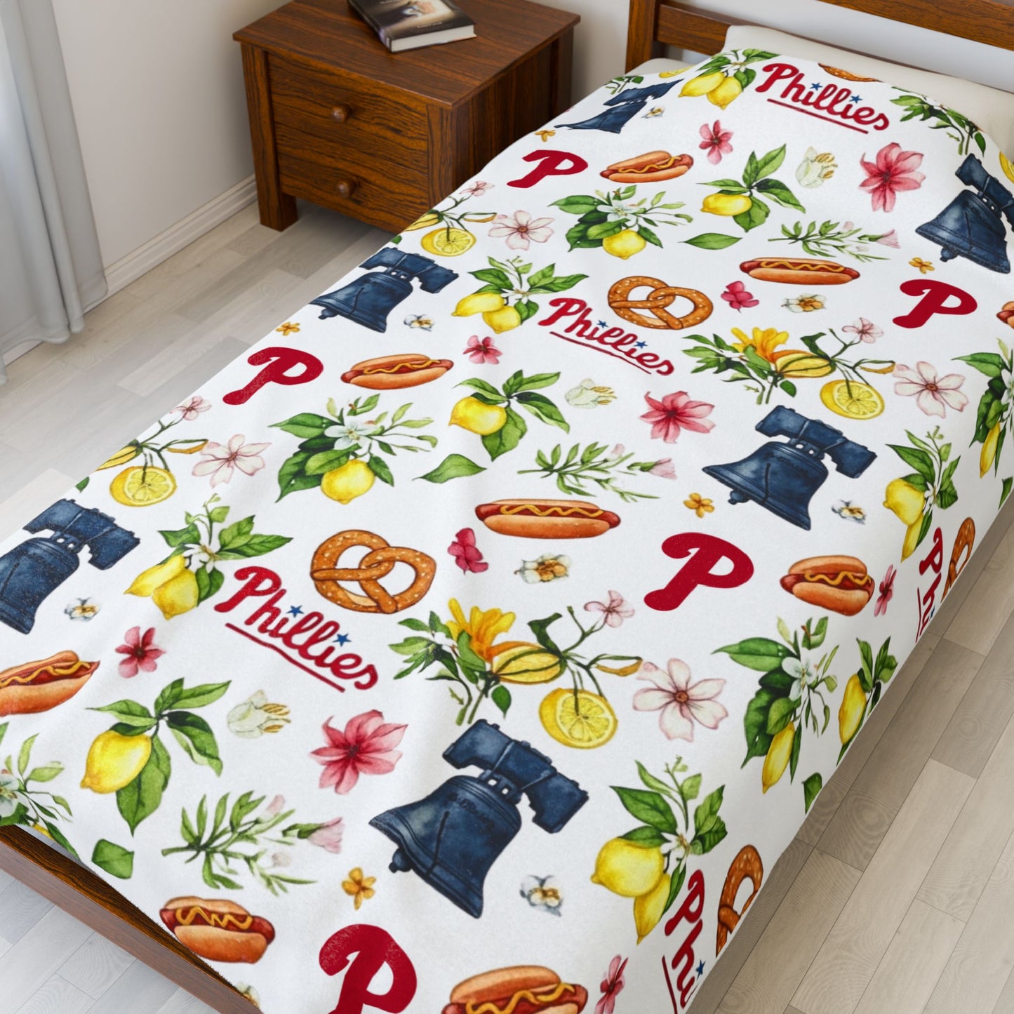 Cozy Phillies Velveteen Plush Blanket