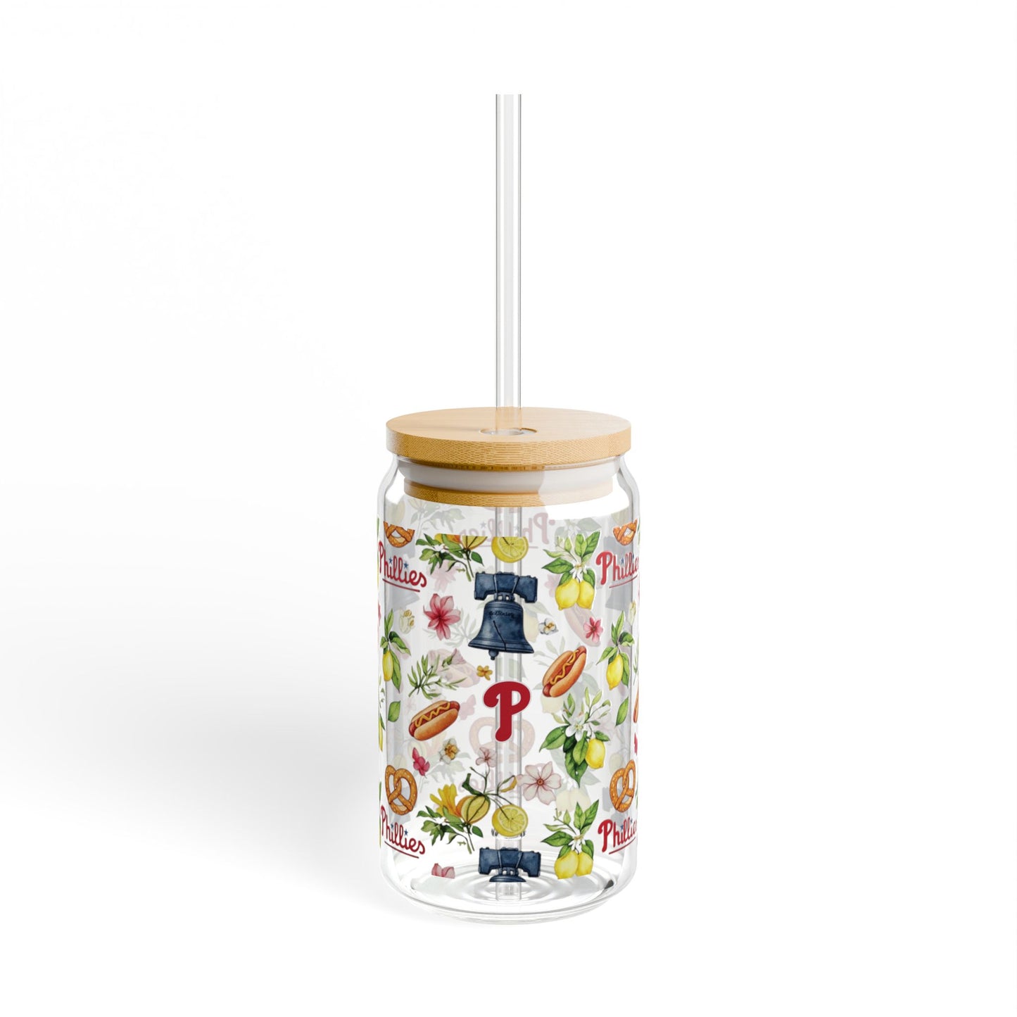 Phillies Italian Summer Sipper Glass, 16oz | Floral Design Drinkware