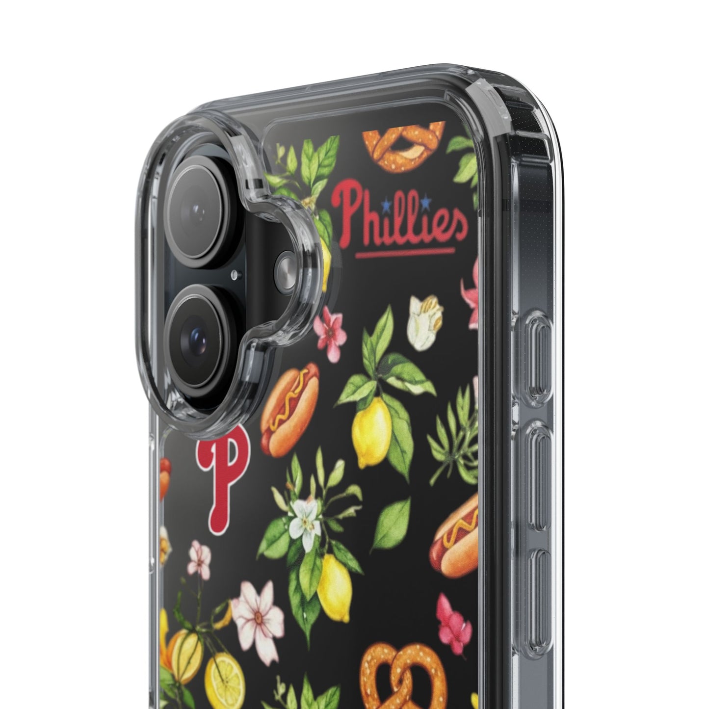 Philadelphia Phillies Italian Summer -Themed Clear Phone Case, Floral iPhone Cover, Personalized Mobile Accessories, Apparels for Baseball Fans, Unique Gifts