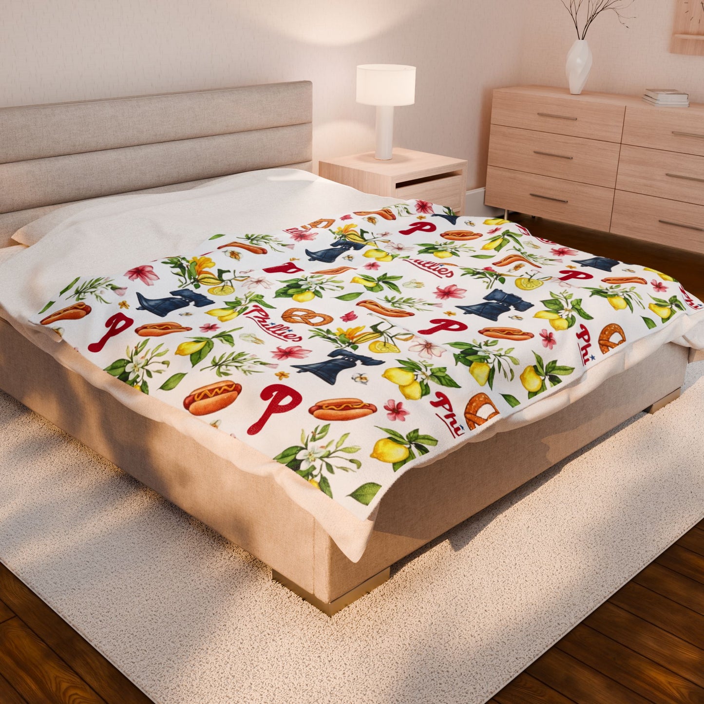Cozy Phillies Velveteen Plush Blanket