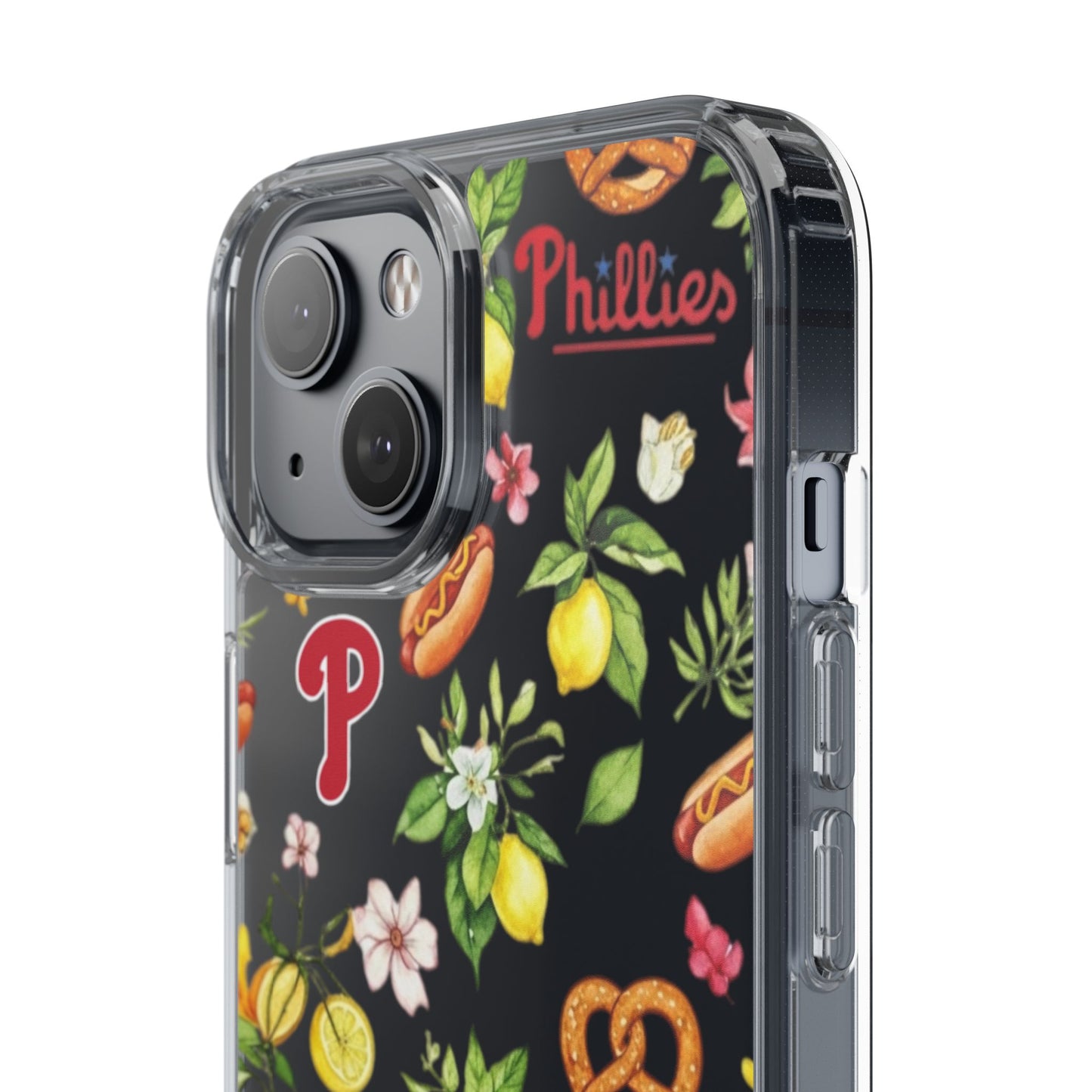 Philadelphia Phillies Italian Summer -Themed Clear Phone Case, Floral iPhone Cover, Personalized Mobile Accessories, Apparels for Baseball Fans, Unique Gifts