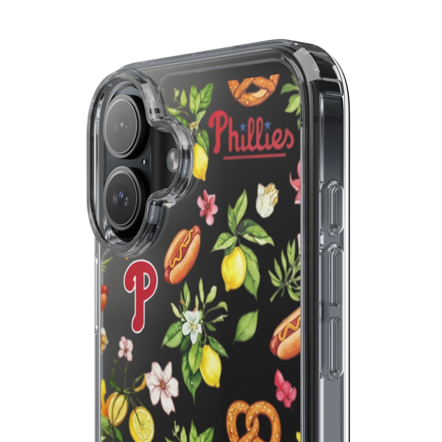 Philadelphia Phillies Italian Summer -Themed Clear Phone Case, Floral iPhone Cover, Personalized Mobile Accessories, Apparels for Baseball Fans, Unique Gifts