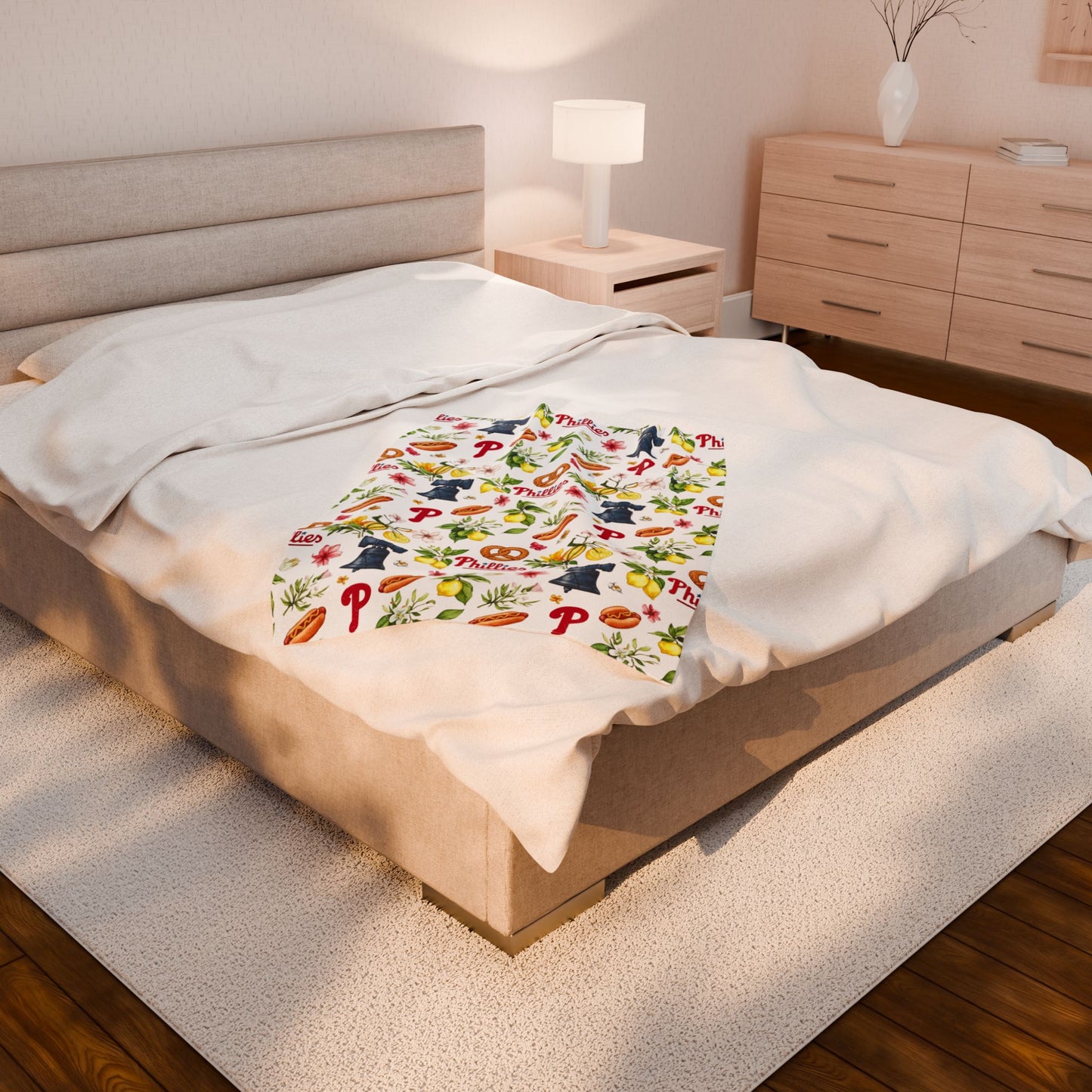 Cozy Phillies Velveteen Plush Blanket