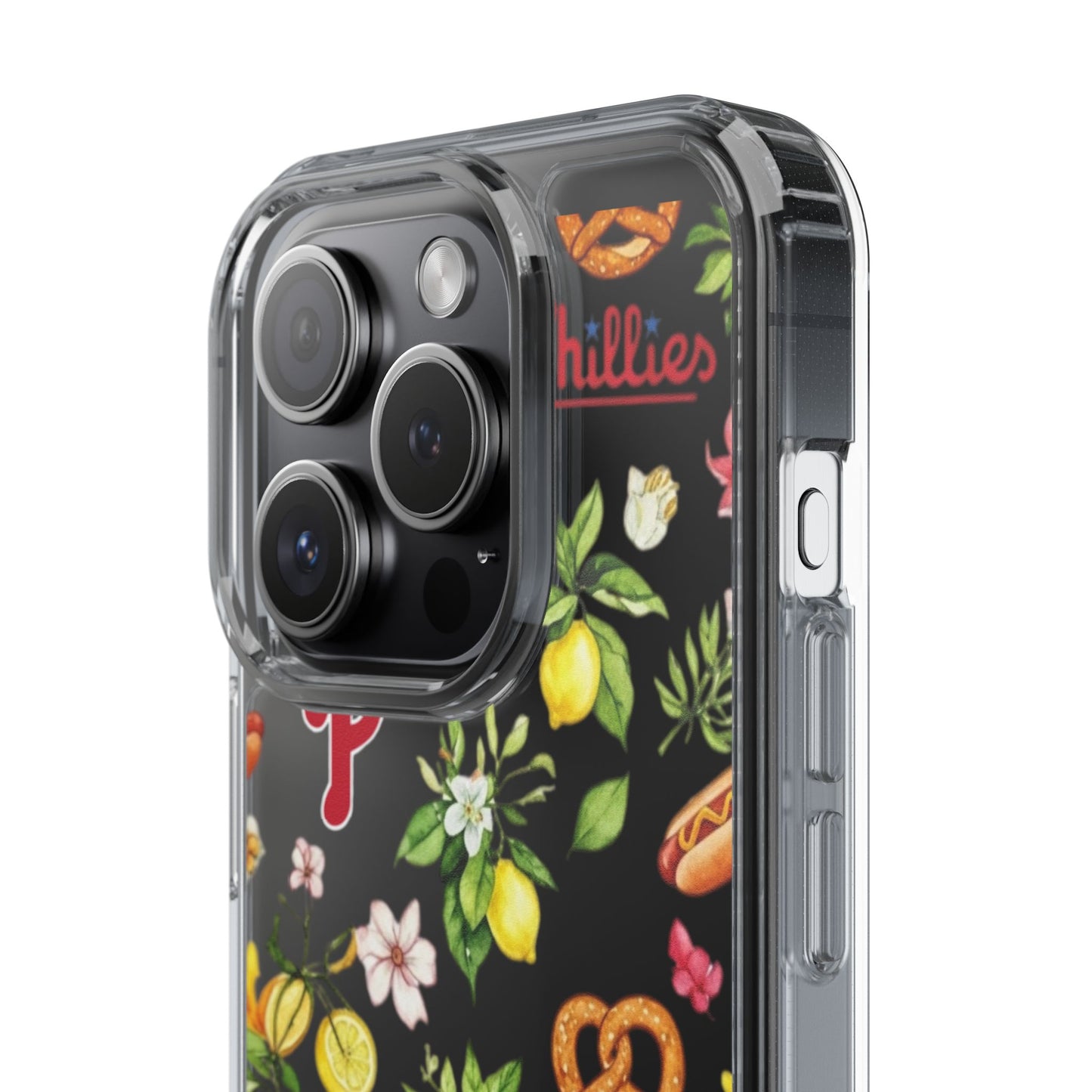 Philadelphia Phillies Italian Summer -Themed Clear Phone Case, Floral iPhone Cover, Personalized Mobile Accessories, Apparels for Baseball Fans, Unique Gifts