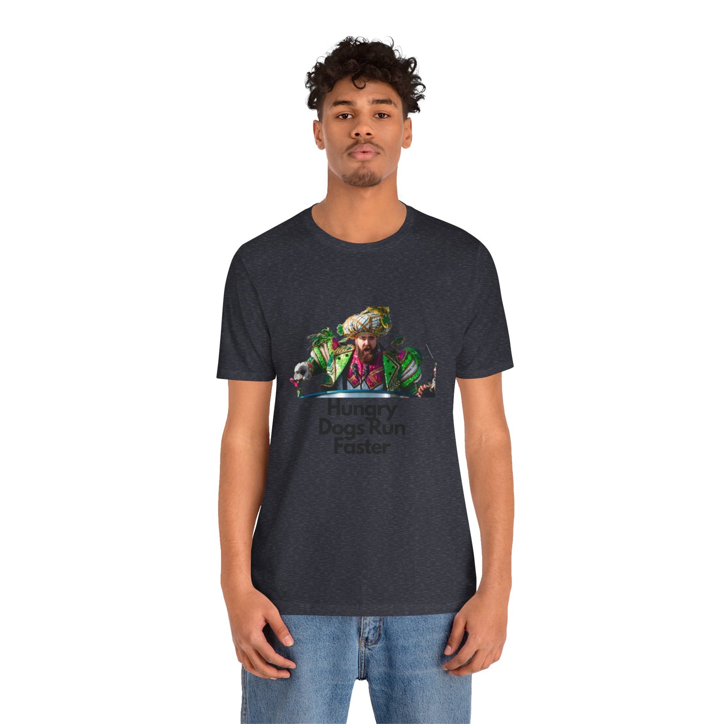 Jason Kelce "Hungry dogs run faster" Unisex Jersey Short Sleeve Tee