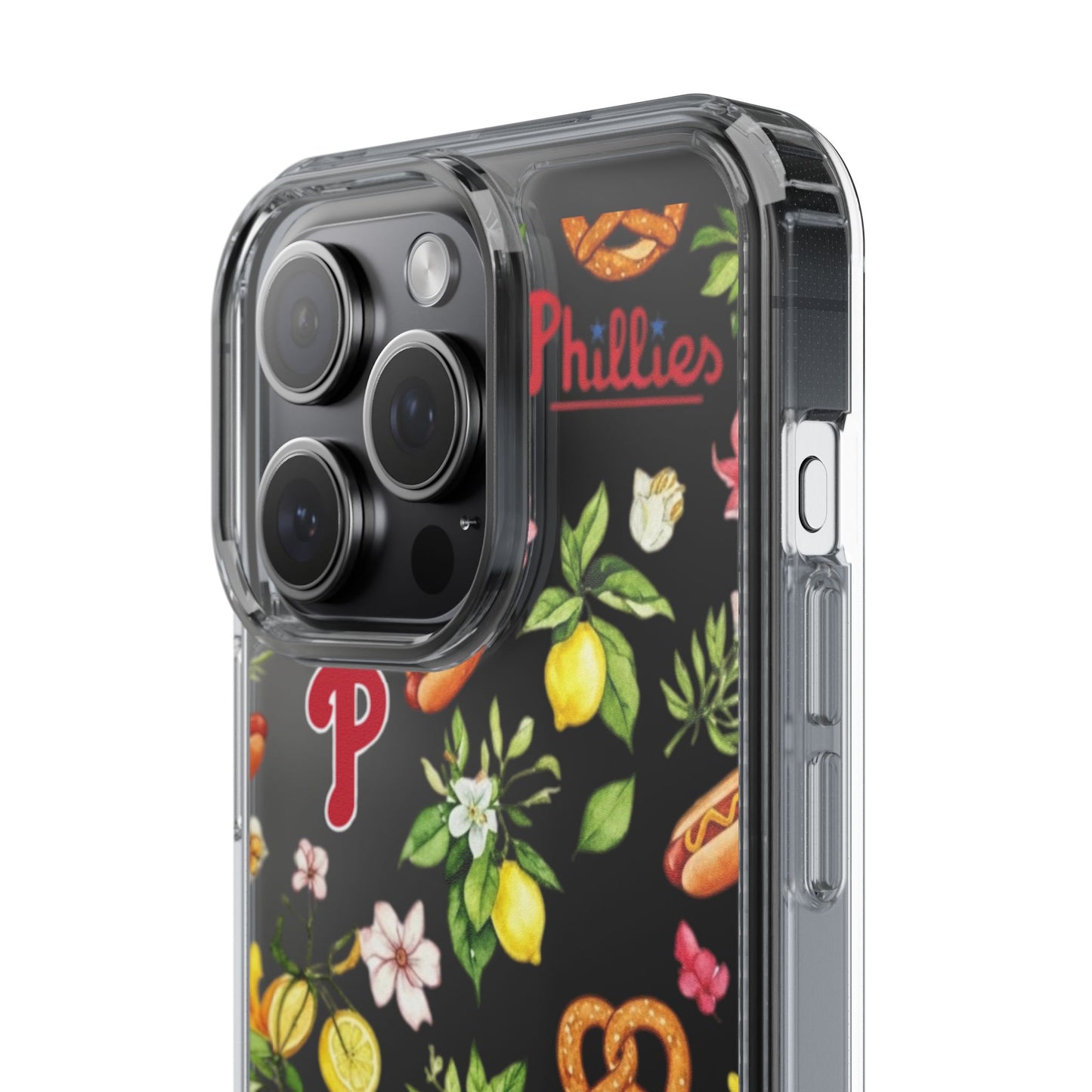 Philadelphia Phillies Italian Summer -Themed Clear Phone Case, Floral iPhone Cover, Personalized Mobile Accessories, Apparels for Baseball Fans, Unique Gifts