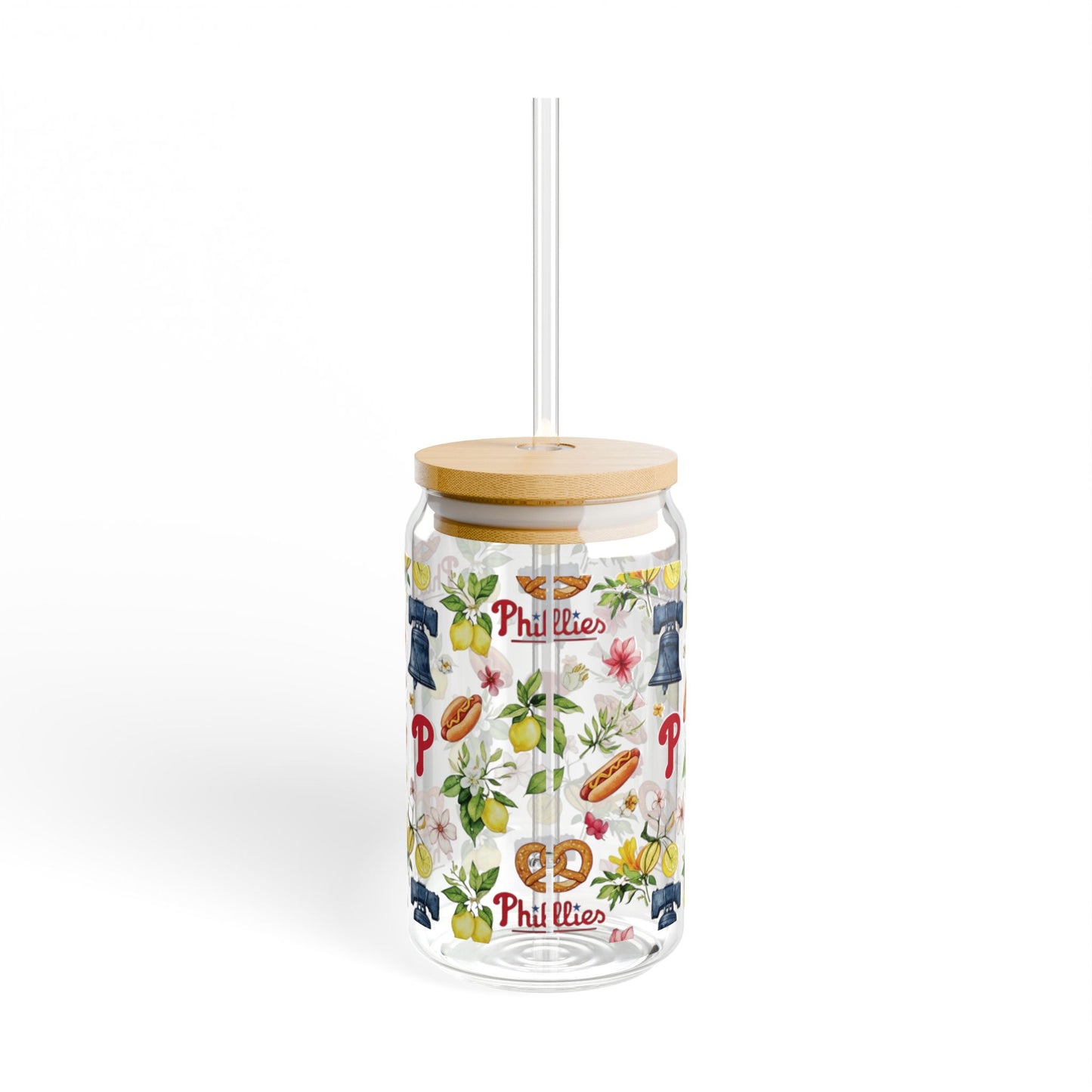 Phillies Italian Summer Sipper Glass, 16oz | Floral Design Drinkware
