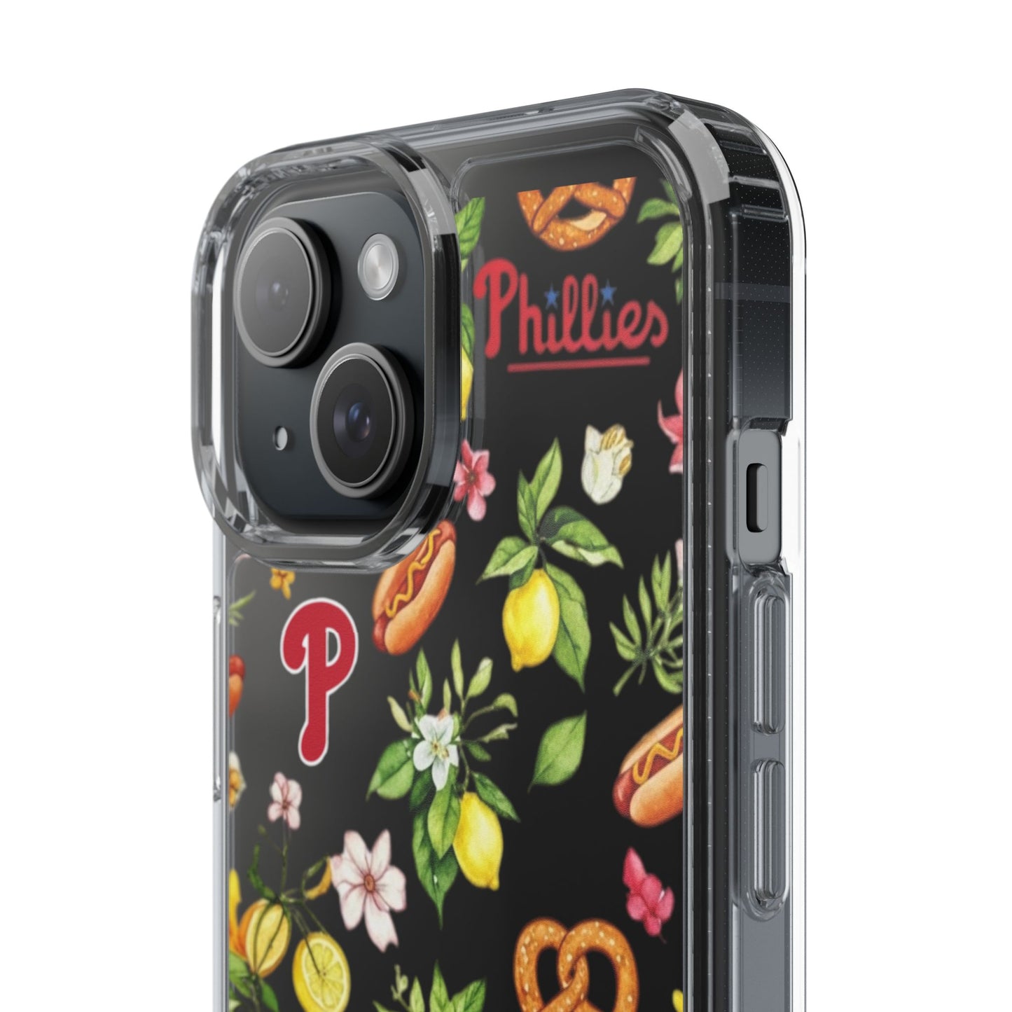 Philadelphia Phillies Italian Summer -Themed Clear Phone Case, Floral iPhone Cover, Personalized Mobile Accessories, Apparels for Baseball Fans, Unique Gifts