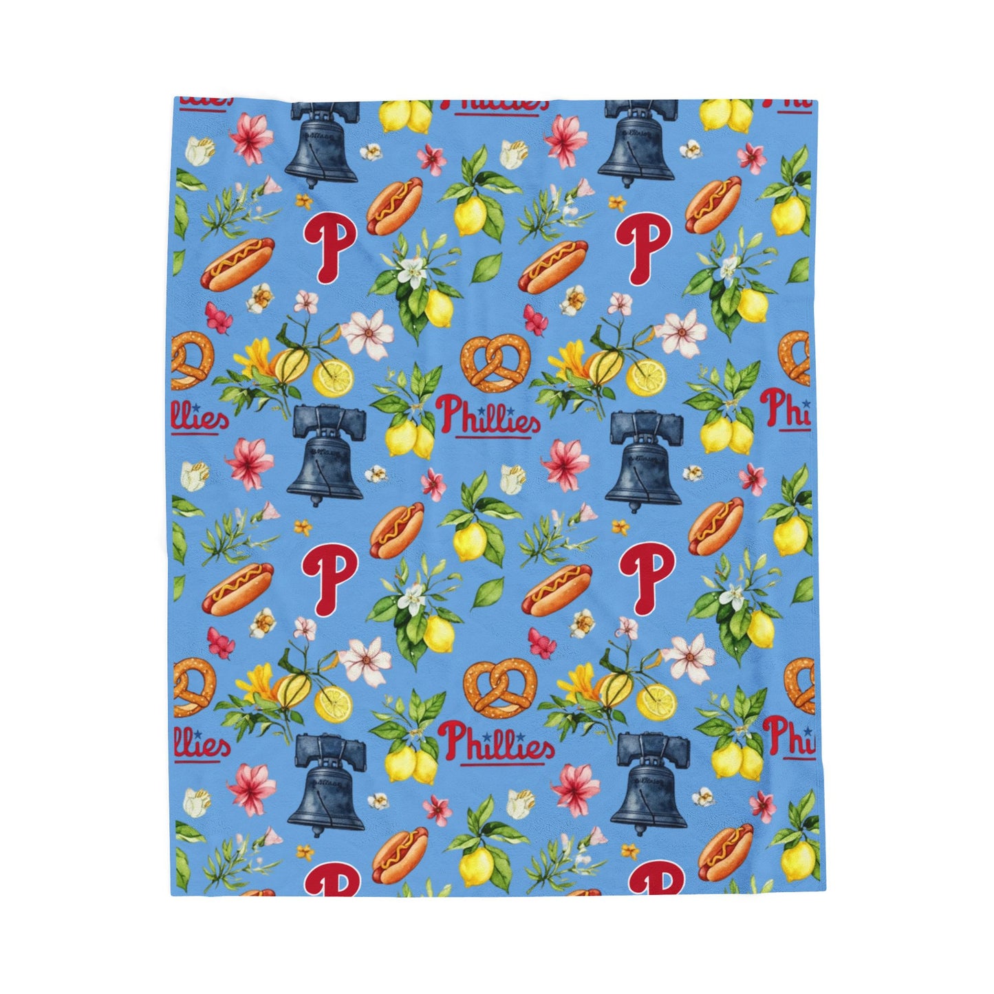 Cozy Phillies Velveteen Plush Blanket