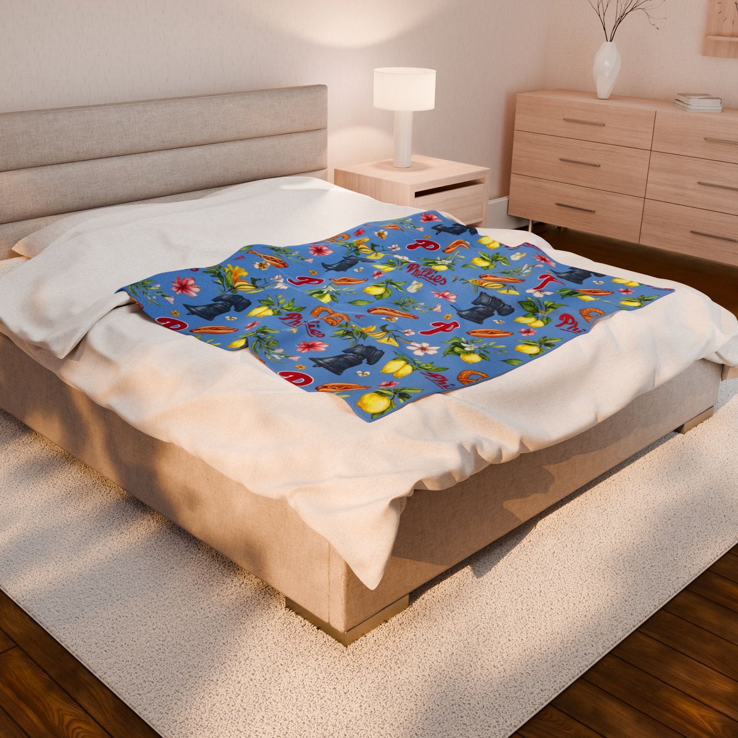 Cozy Phillies Velveteen Plush Blanket