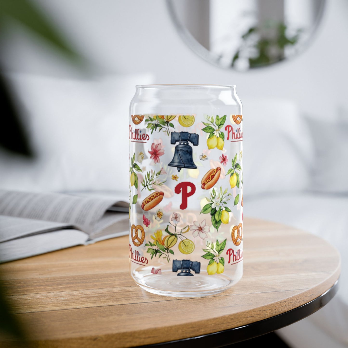 Phillies Italian Summer Sipper Glass, 16oz | Floral Design Drinkware