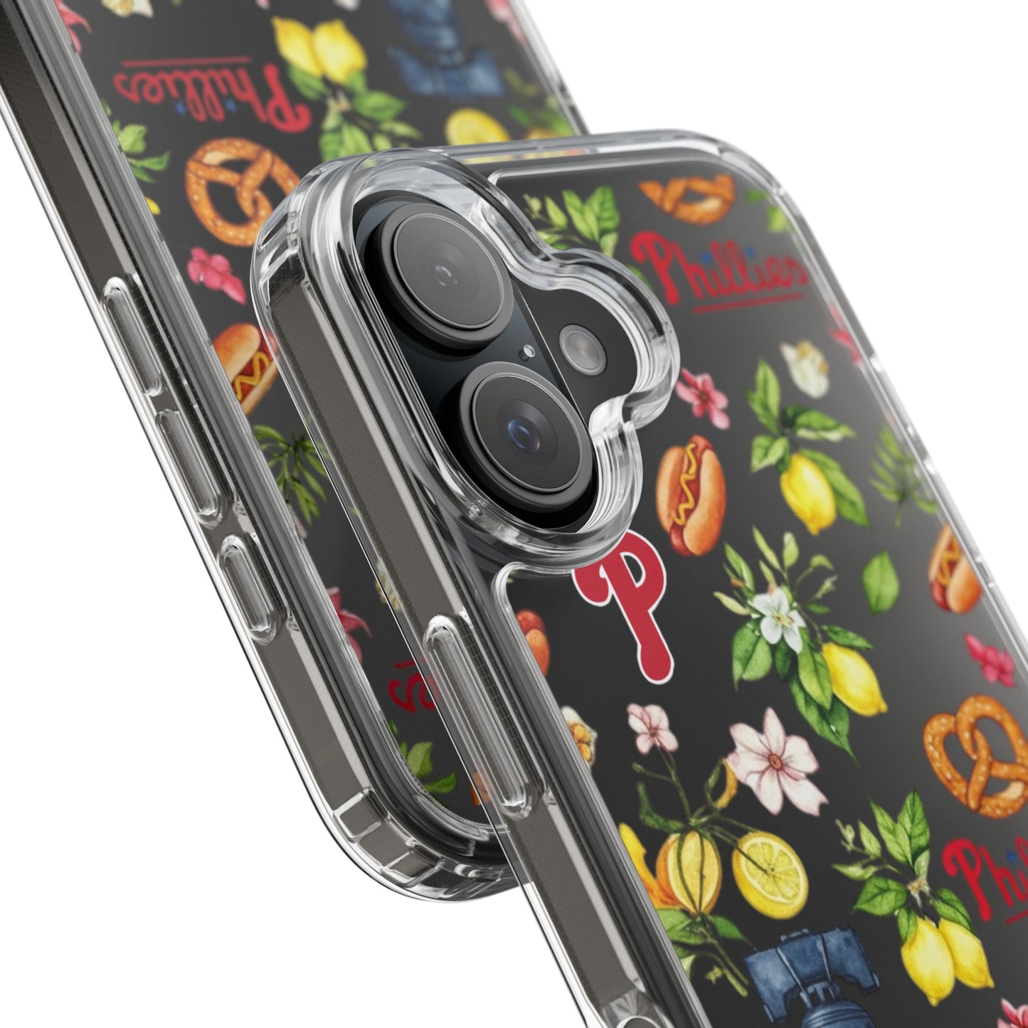 Philadelphia Phillies Italian Summer -Themed Clear Phone Case, Floral iPhone Cover, Personalized Mobile Accessories, Apparels for Baseball Fans, Unique Gifts