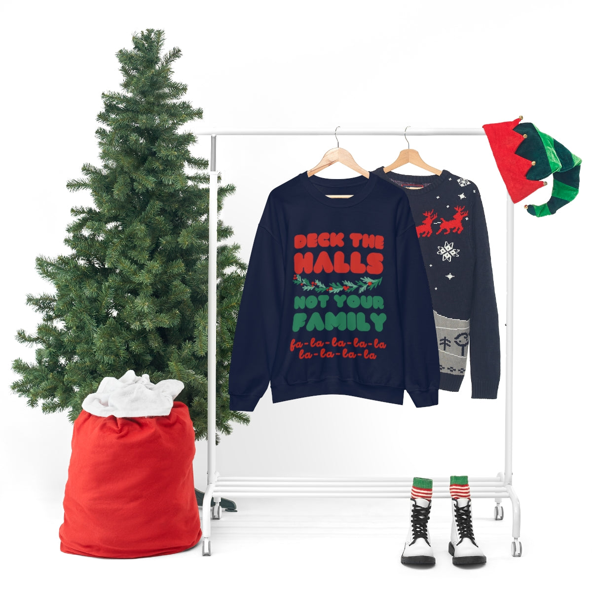 Deck the halls not your family Unisex Heavy Blend™ Crewneck Sweatshirt