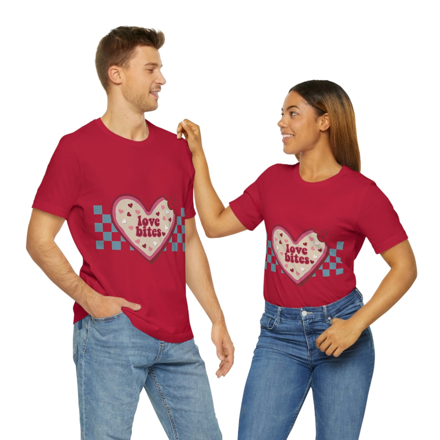 Love Bites Valentine’s Day Unisex Jersey Short Sleeve Tee