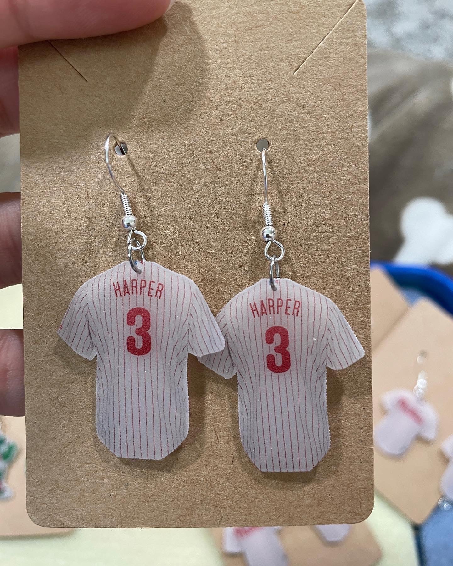 Phillies Player Jersey Earrings