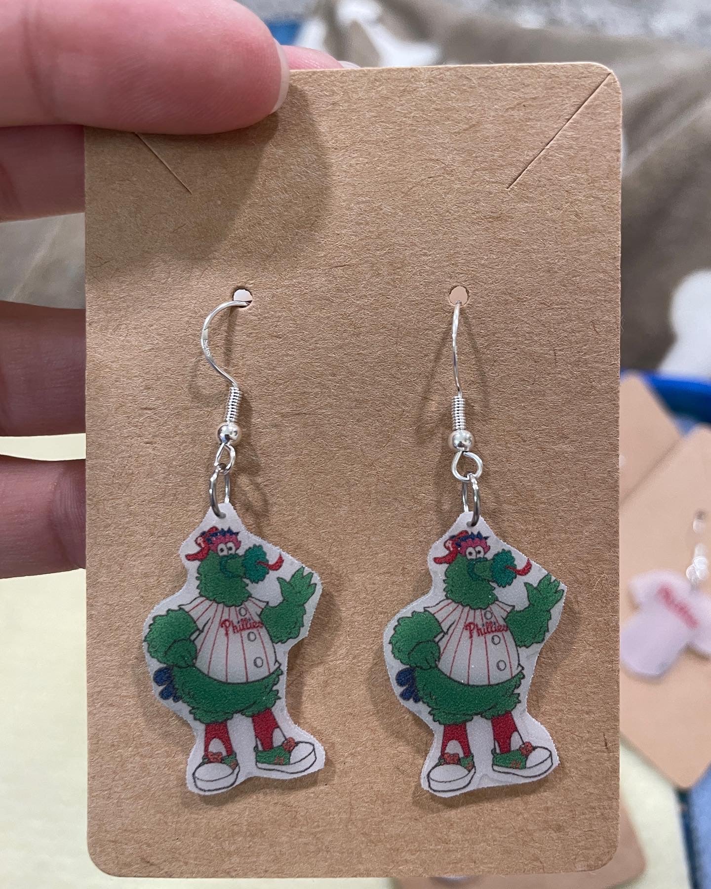 Phillies Jersey and Phanatic Earrings