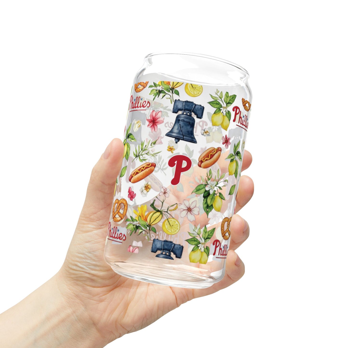 Phillies Italian Summer Sipper Glass, 16oz | Floral Design Drinkware