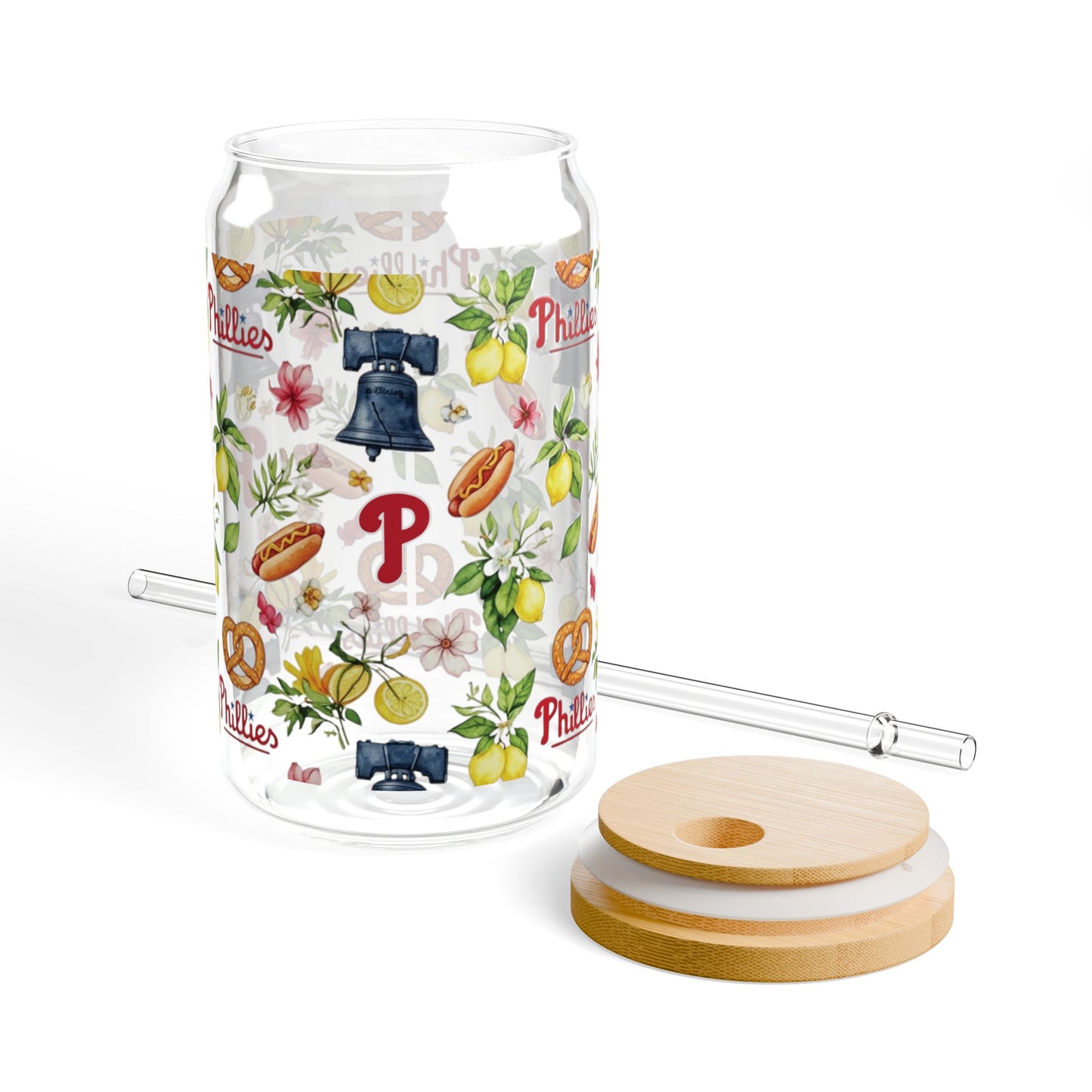 Phillies Italian Summer Sipper Glass, 16oz | Floral Design Drinkware