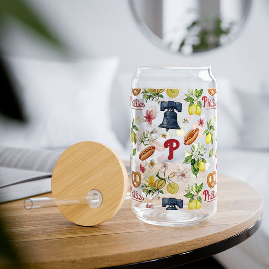Phillies Italian Summer Sipper Glass, 16oz | Floral Design Drinkware