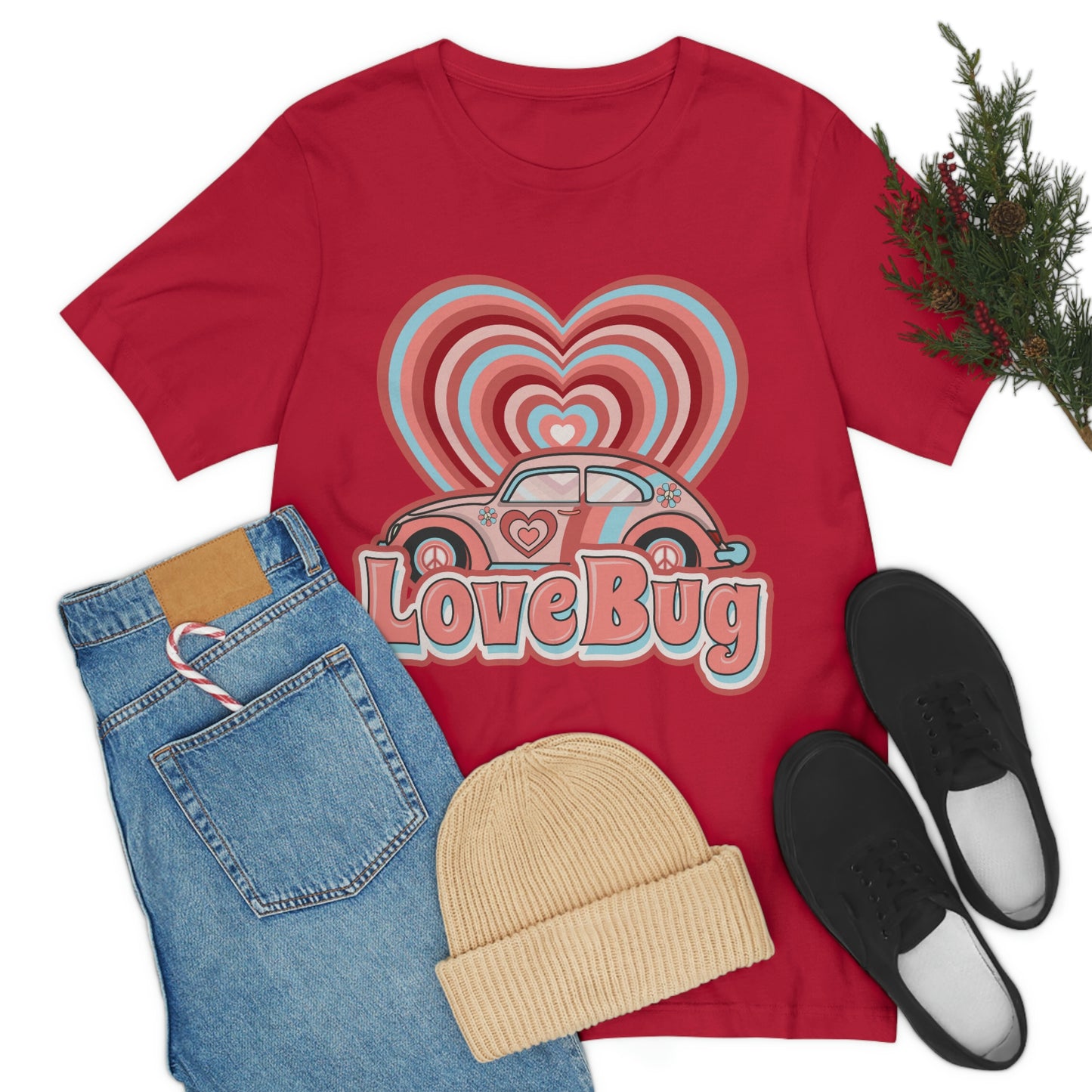 Love Bug Valentine’s Day Unisex Jersey Short Sleeve Tee