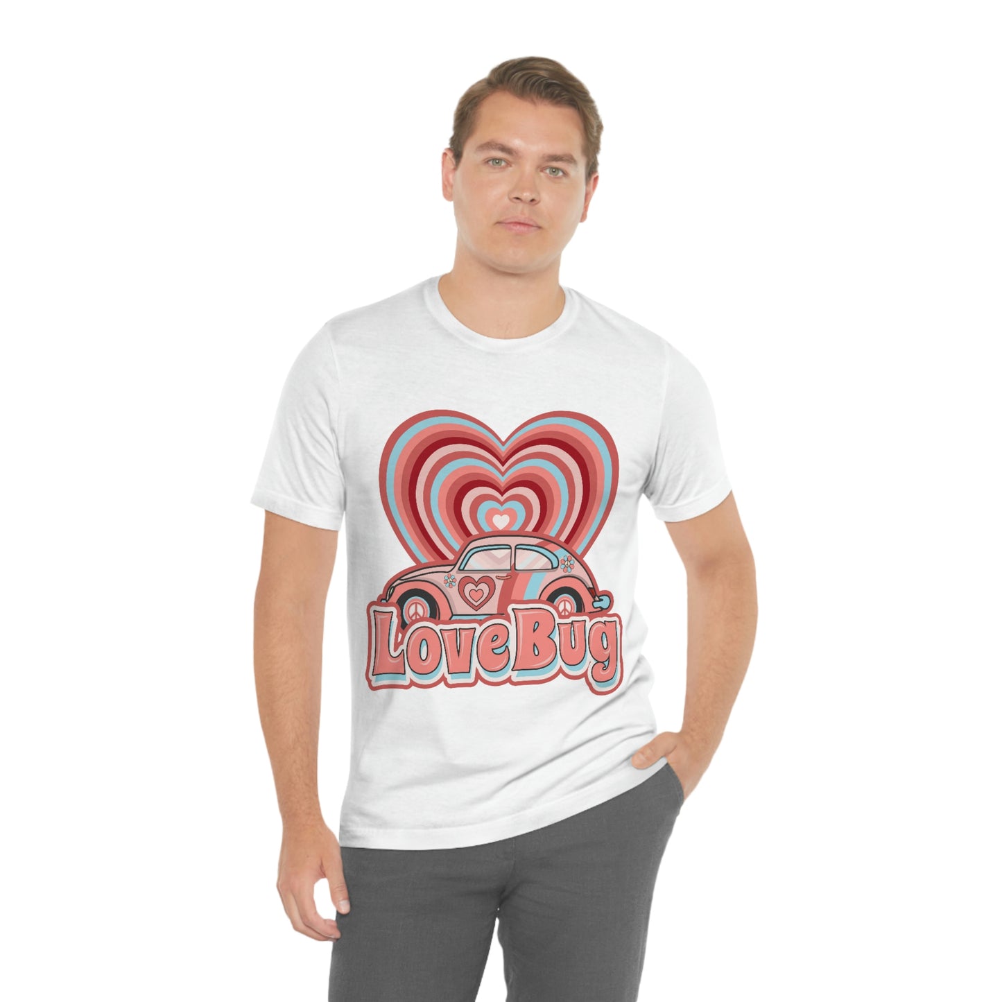 Love Bug Valentine’s Day Unisex Jersey Short Sleeve Tee