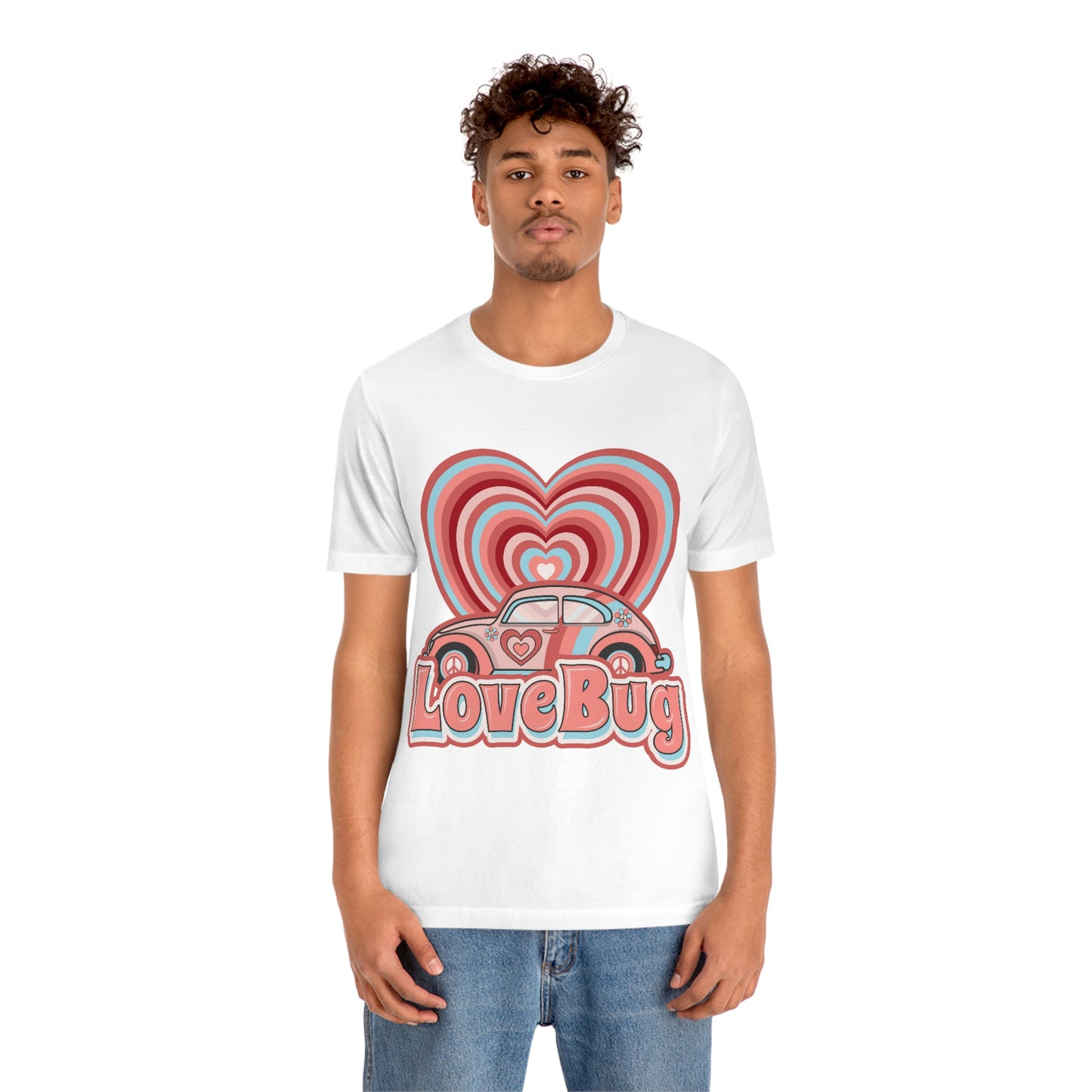 Love Bug Valentine’s Day Unisex Jersey Short Sleeve Tee