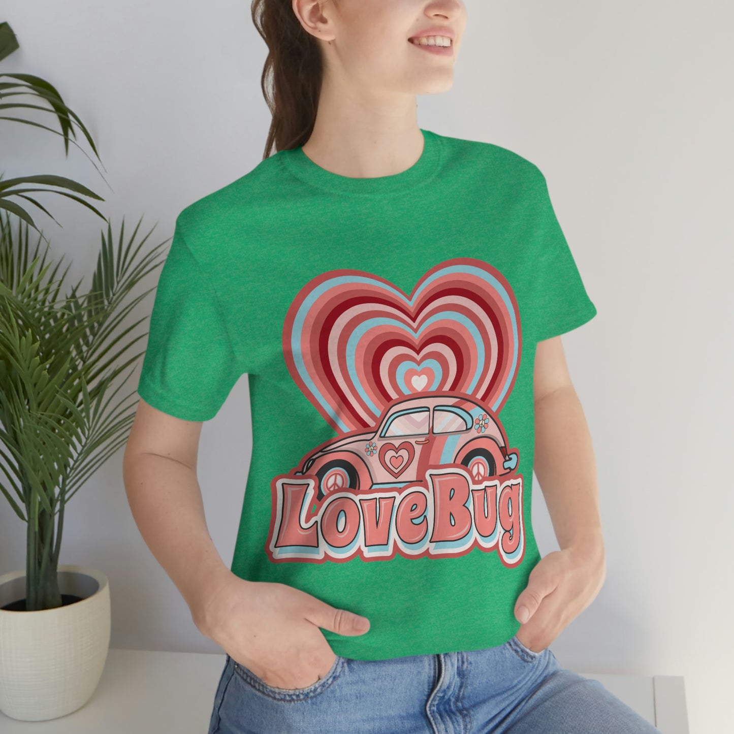 Love Bug Valentine’s Day Unisex Jersey Short Sleeve Tee