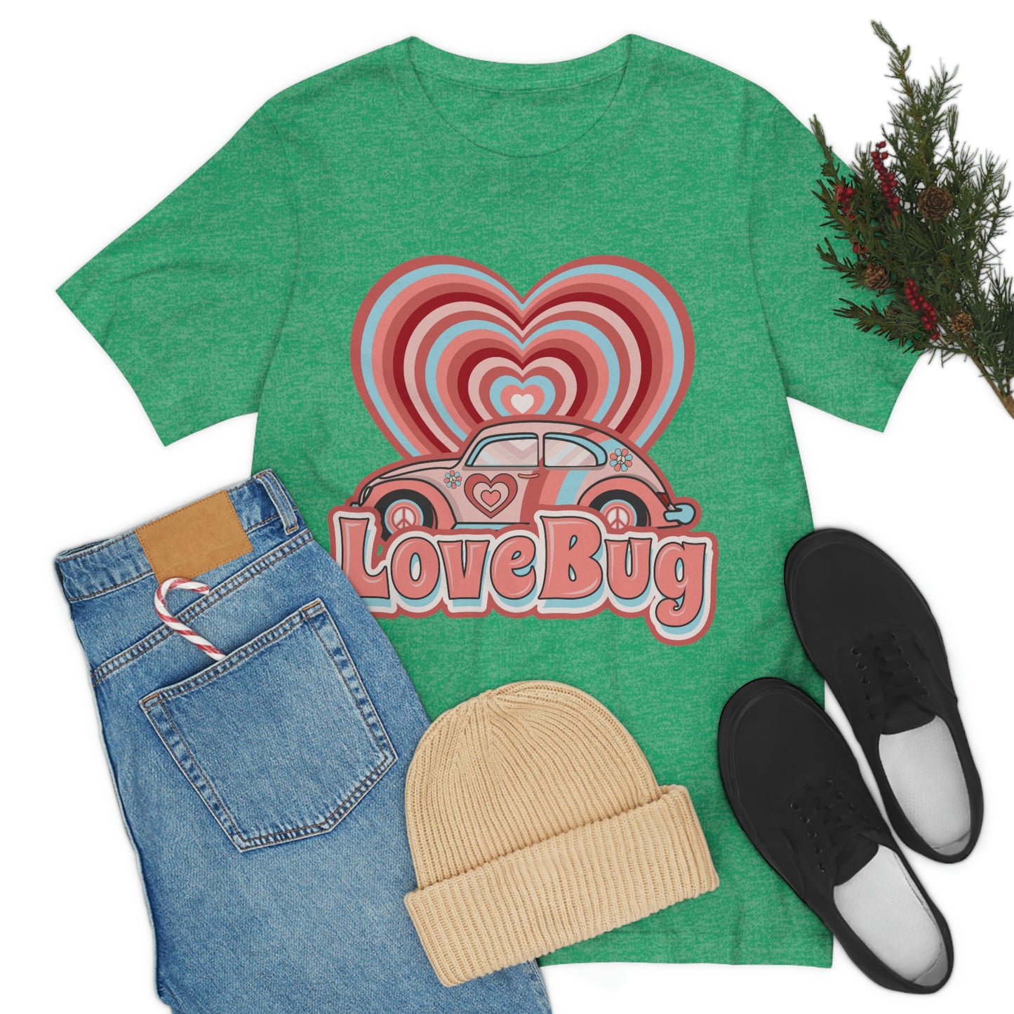 Love Bug Valentine’s Day Unisex Jersey Short Sleeve Tee