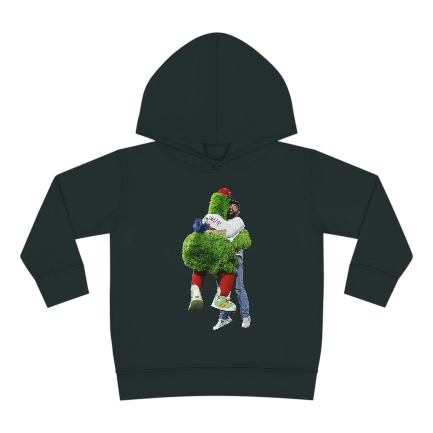 Jason Kelce Hugging the Phanatic! Phanatic Kelce Hug Toddler Pullover Fleece Hoodie