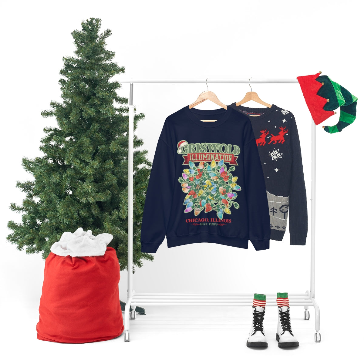 Griswold Illuminations Unisex Heavy Blend™ Crewneck Sweatshirt Griswold Electric Christmas Vacation