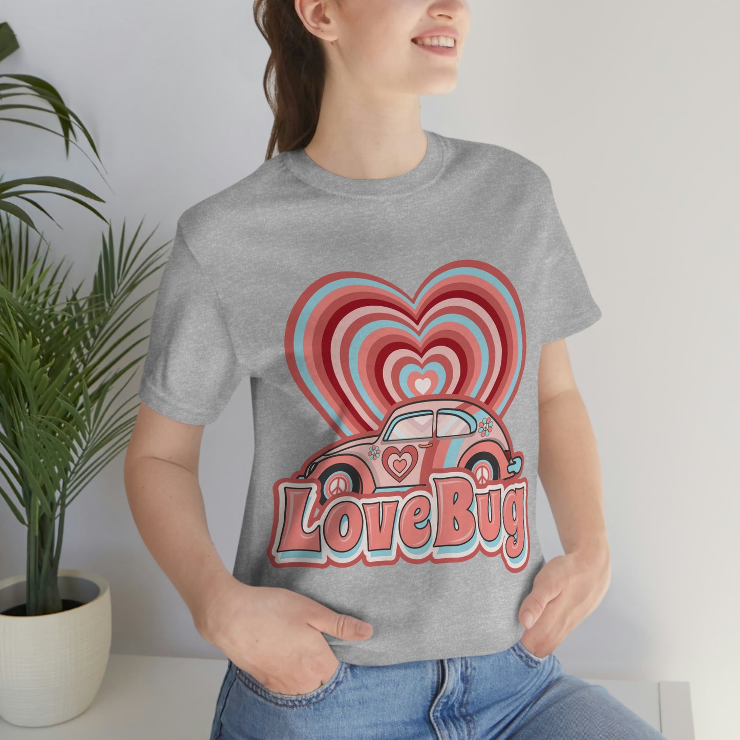 Love Bug Valentine’s Day Unisex Jersey Short Sleeve Tee