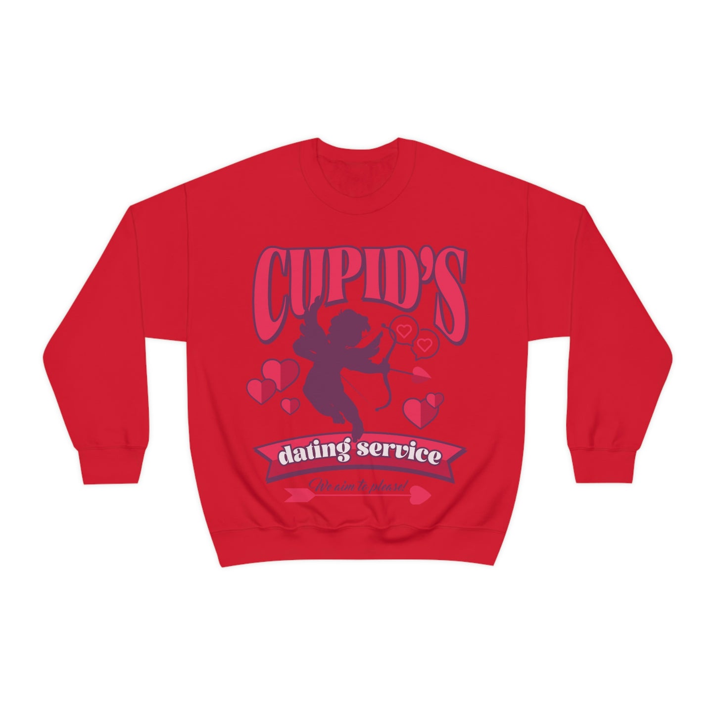 Cupid's Dating Service Valentine’s Day Unisex Heavy Blend™ Crewneck Sweatshirt