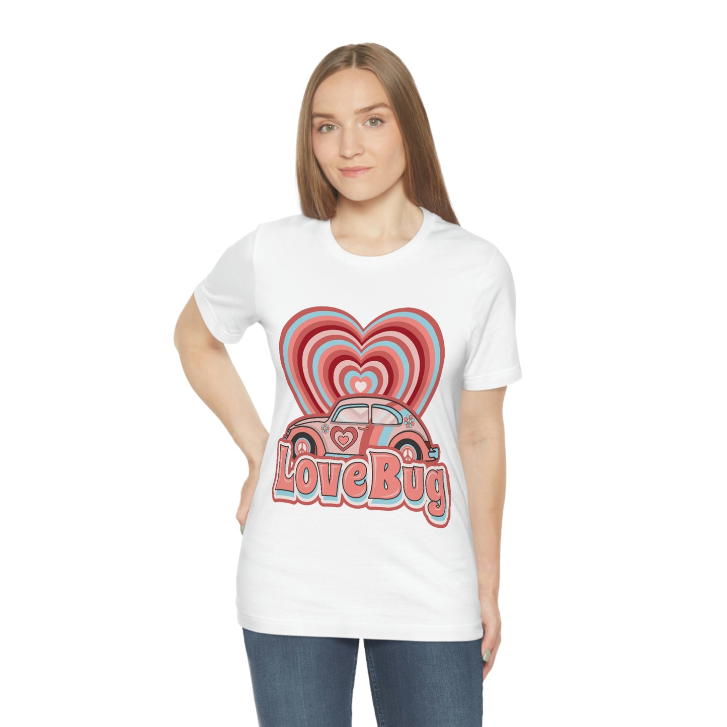 Love Bug Valentine’s Day Unisex Jersey Short Sleeve Tee