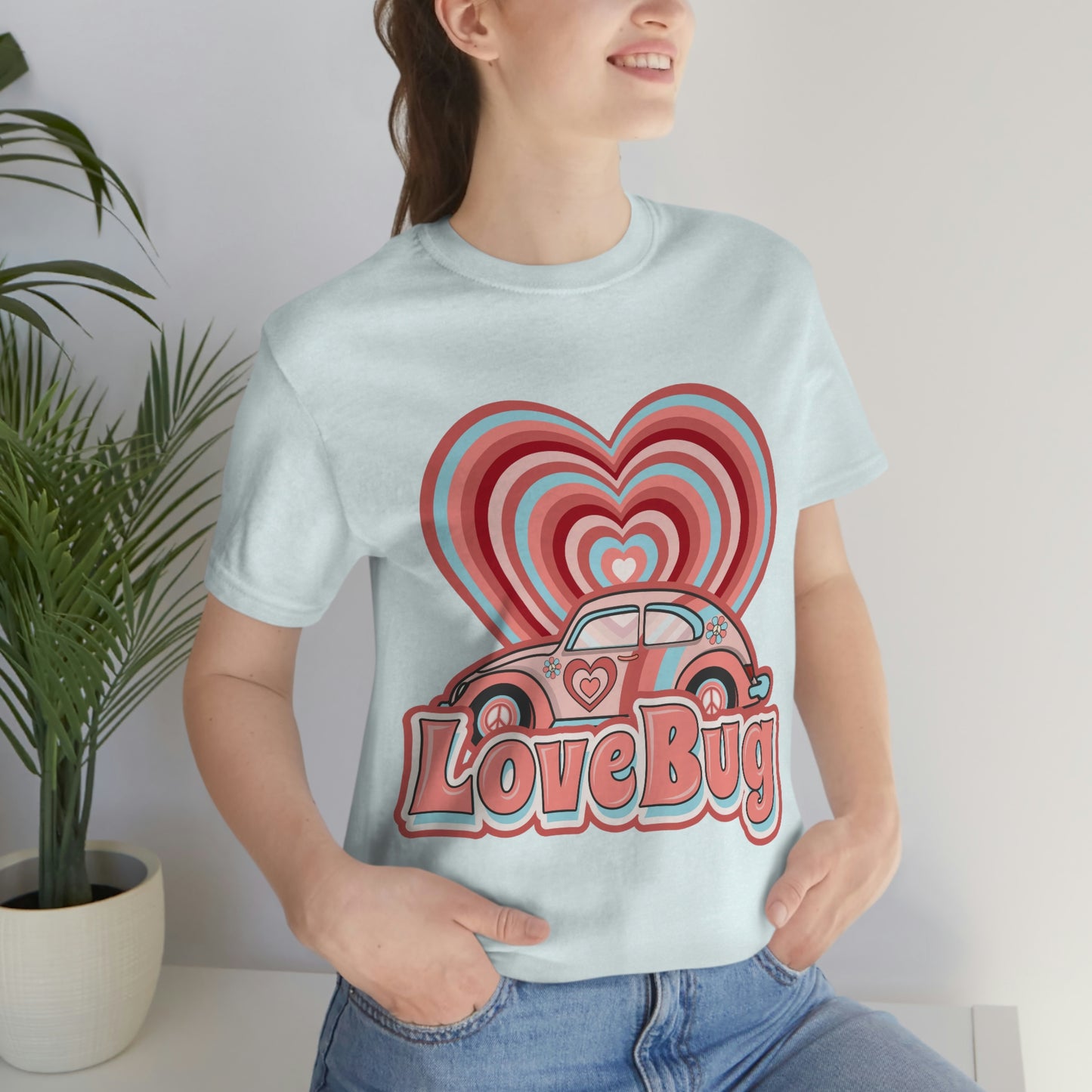 Love Bug Valentine’s Day Unisex Jersey Short Sleeve Tee