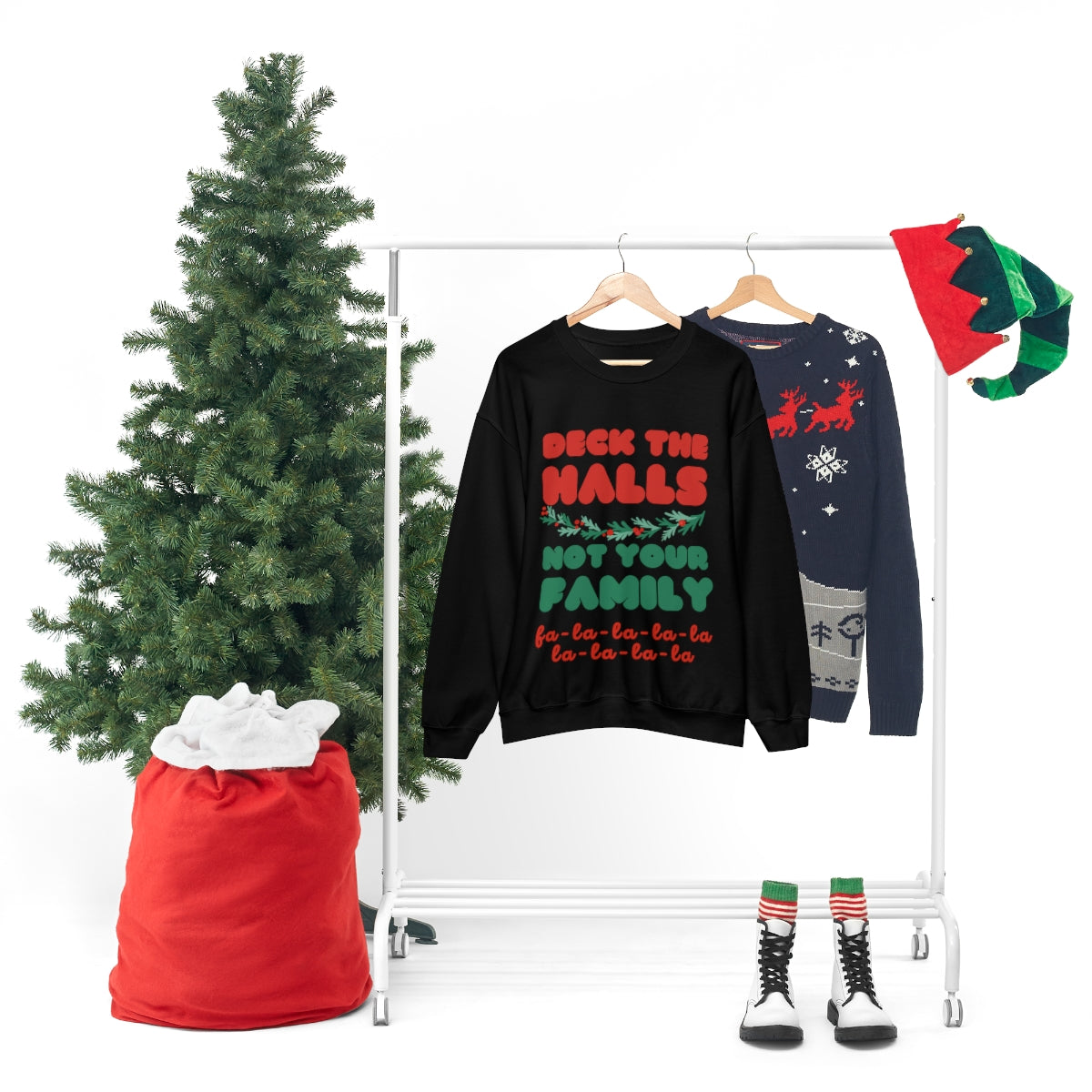 Deck the halls not your family Unisex Heavy Blend™ Crewneck Sweatshirt