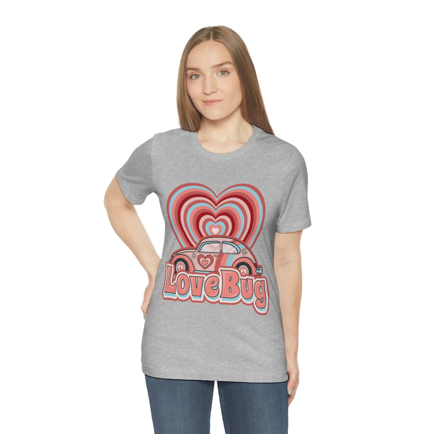 Love Bug Valentine’s Day Unisex Jersey Short Sleeve Tee