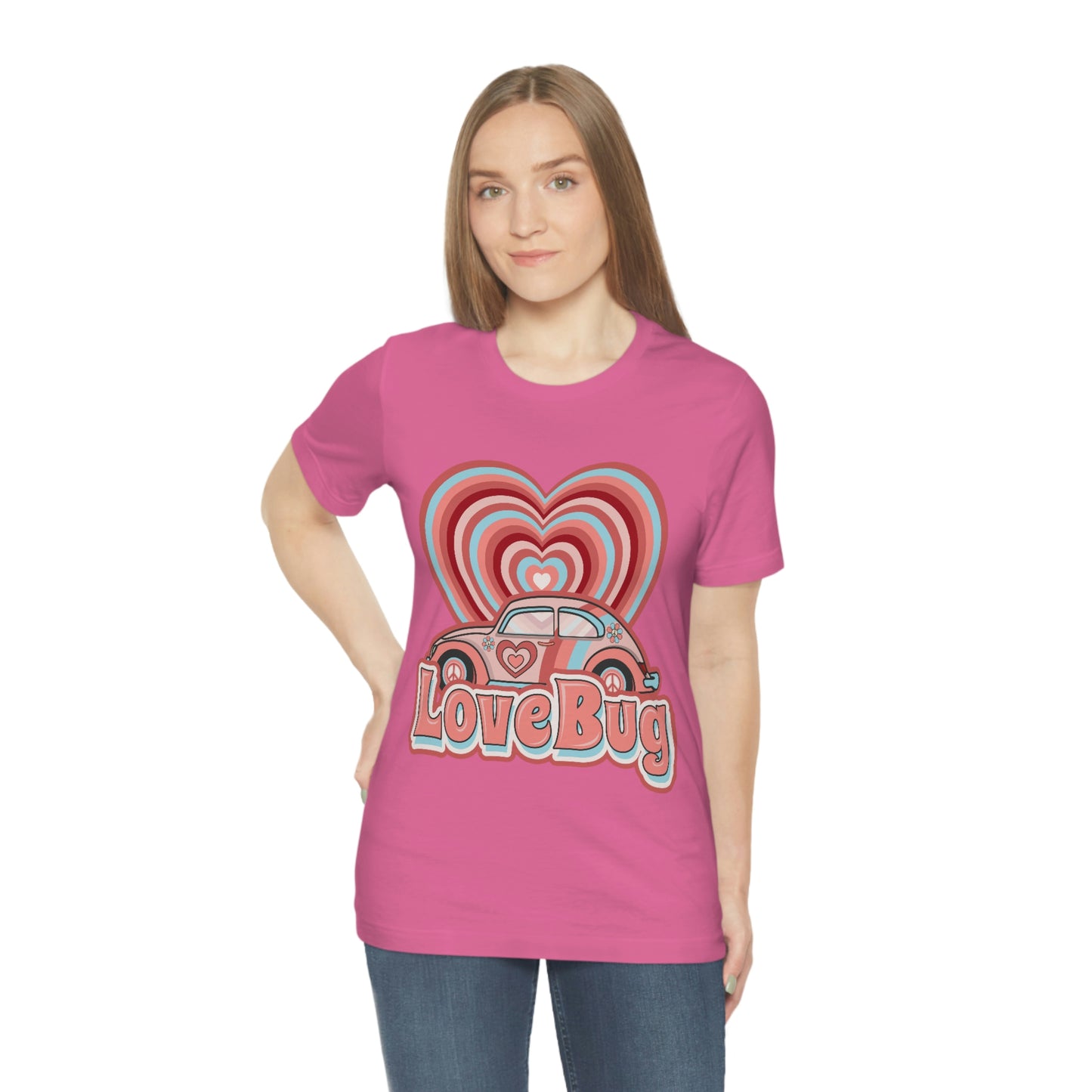 Love Bug Valentine’s Day Unisex Jersey Short Sleeve Tee