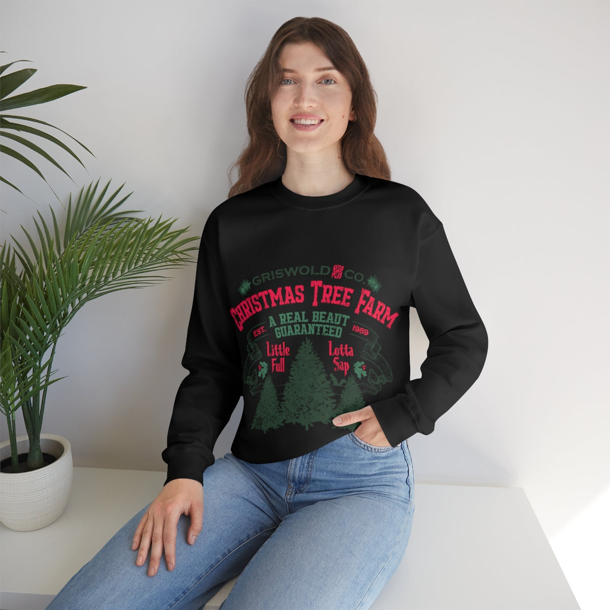 Griswold Christmas Trees Unisex Heavy Blend™ Crewneck Sweatshirt Christmas Vacation Griswold Trees