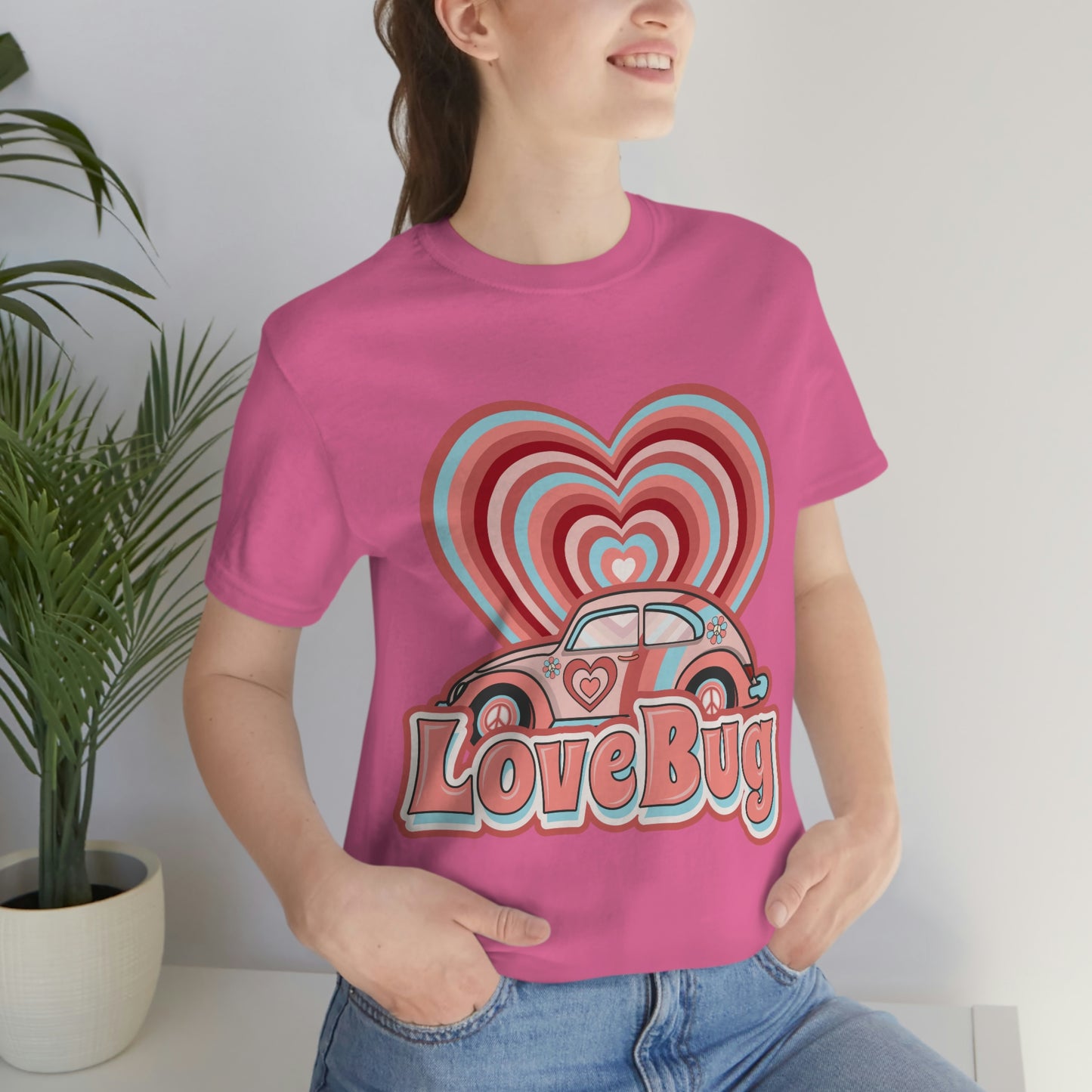 Love Bug Valentine’s Day Unisex Jersey Short Sleeve Tee