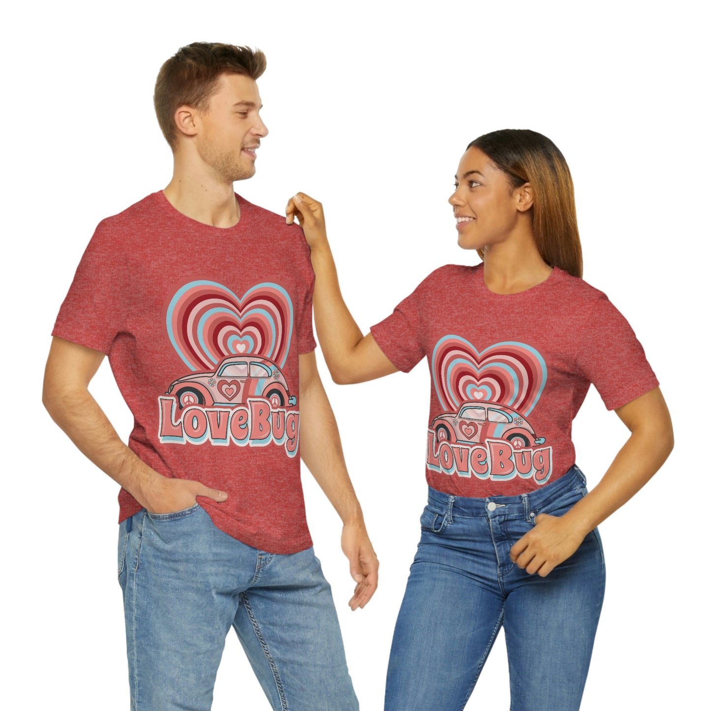 Love Bug Valentine’s Day Unisex Jersey Short Sleeve Tee