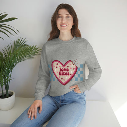 Love Bites Valentine’s Day Unisex Heavy Blend™ Crewneck Sweatshirt