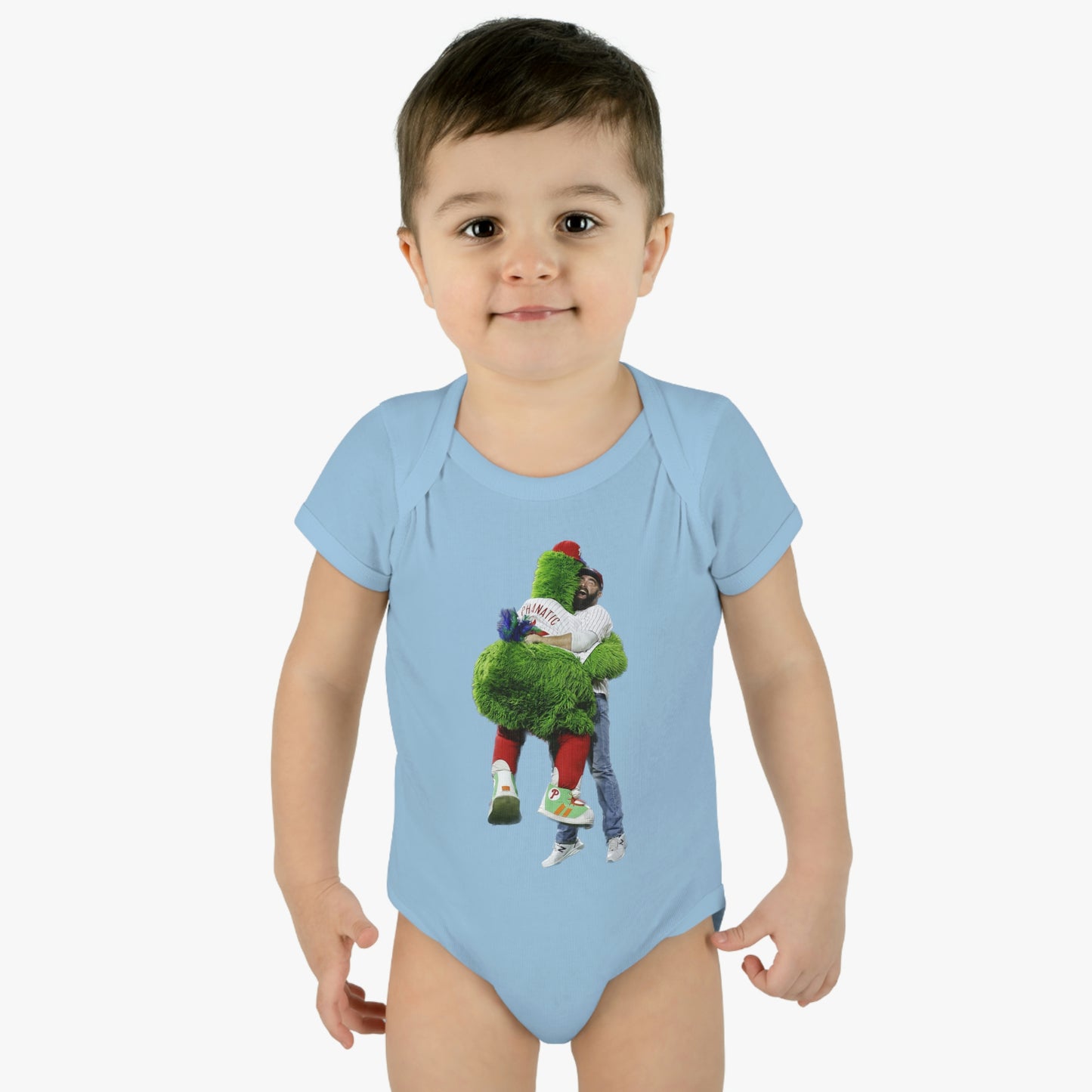 Phillies Phanatic Jason Kelce Hug Infant Baby Rib Bodysuit