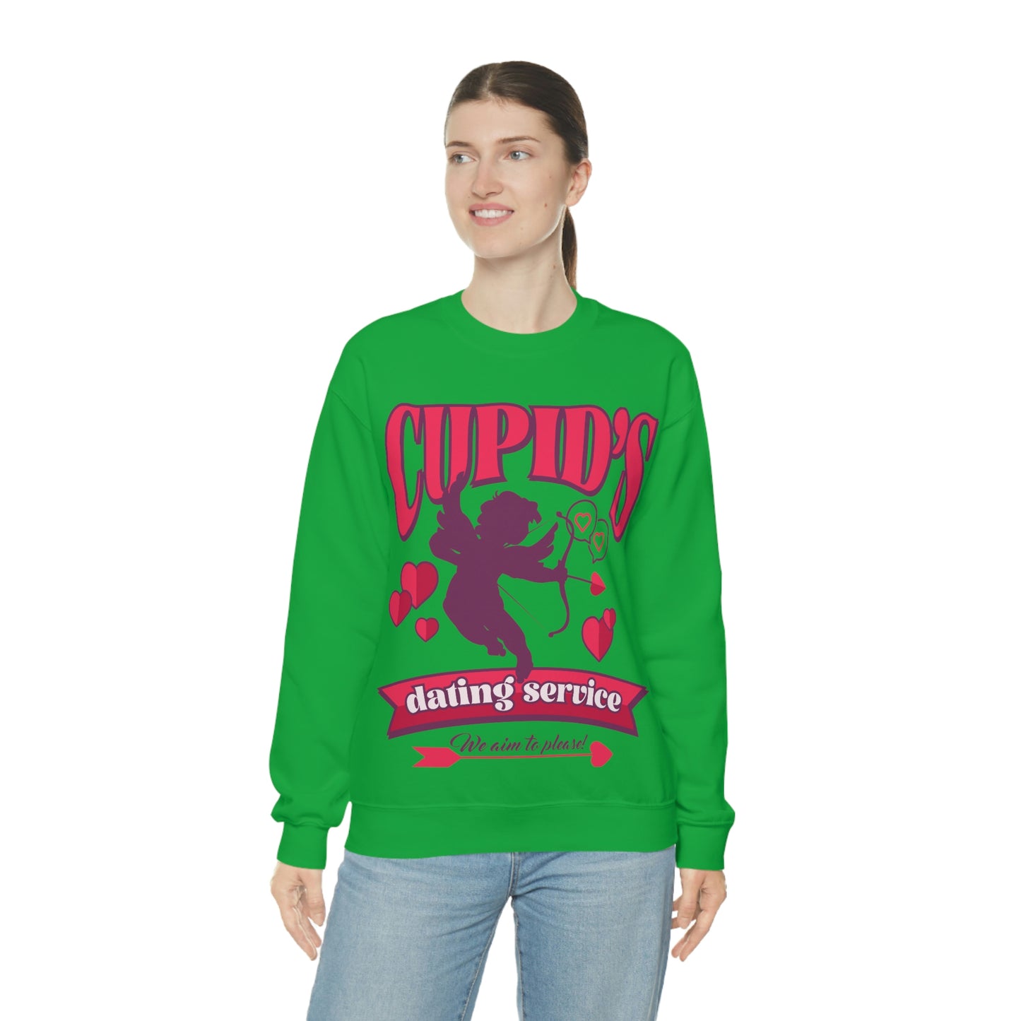 Cupid's Dating Service Valentine’s Day Unisex Heavy Blend™ Crewneck Sweatshirt