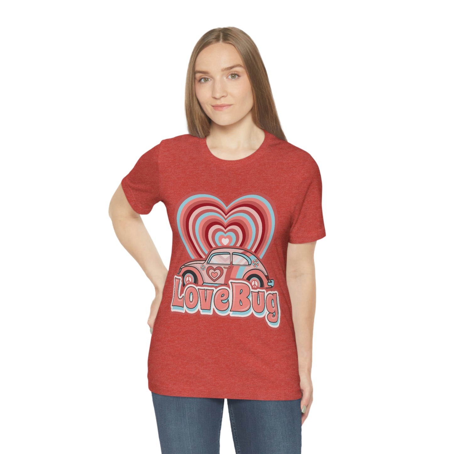 Love Bug Valentine’s Day Unisex Jersey Short Sleeve Tee