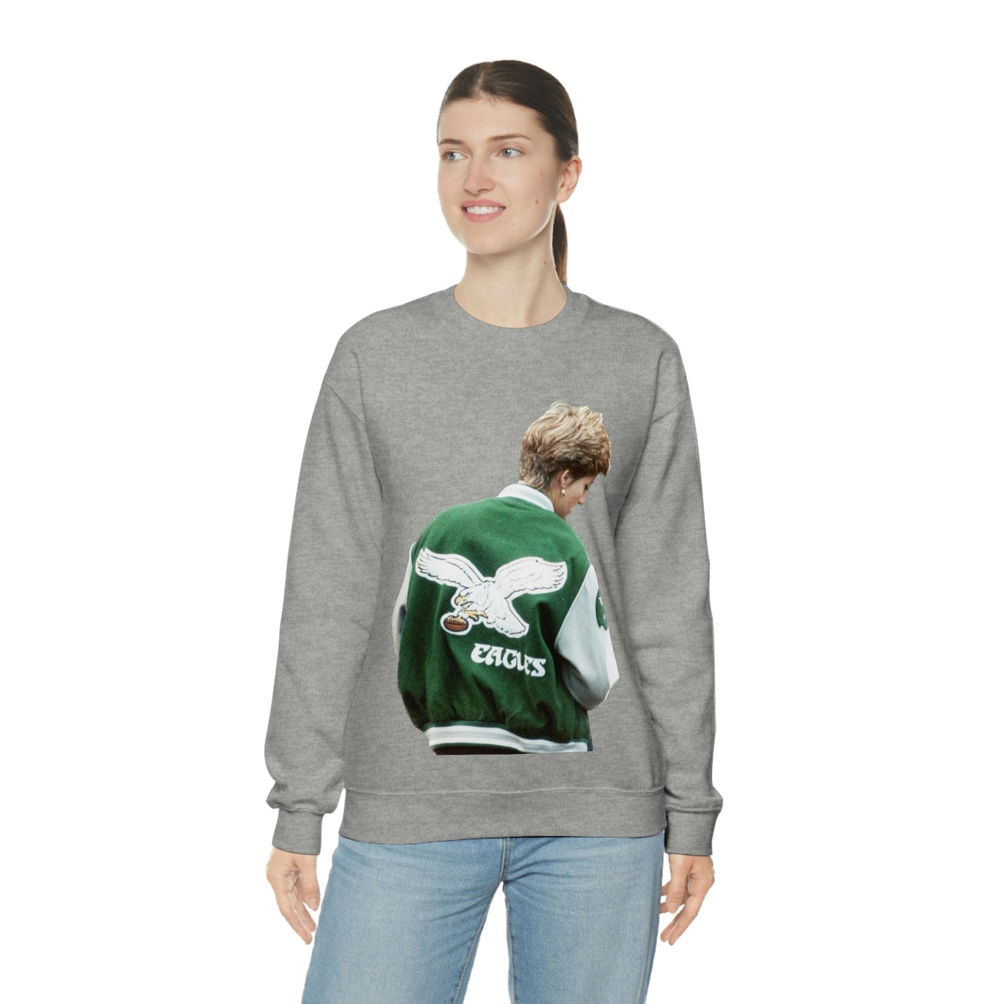 Princess Diana Philadelphia Eagles Back Unisex Heavy Blend™ Crewneck Sweatshirt