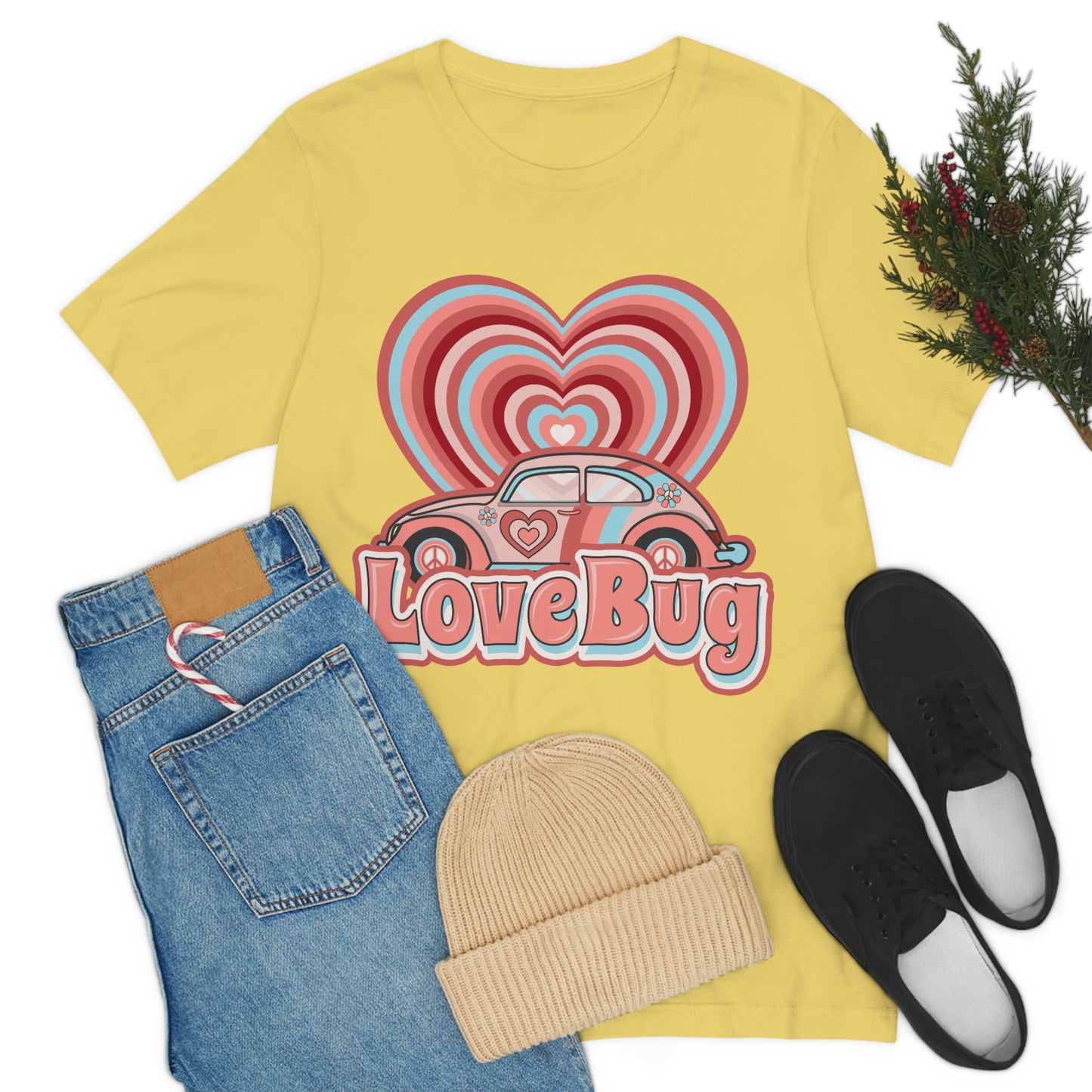 Love Bug Valentine’s Day Unisex Jersey Short Sleeve Tee