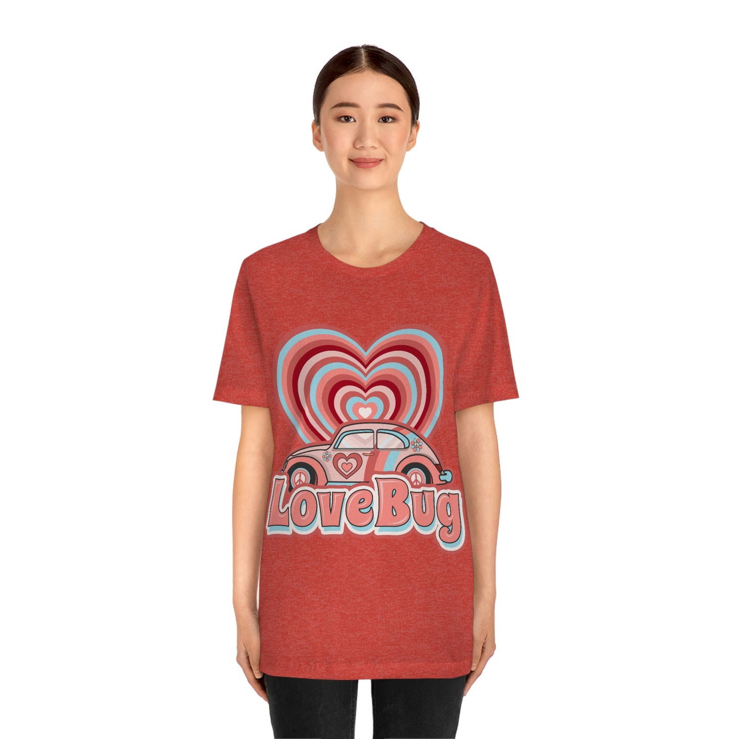 Love Bug Valentine’s Day Unisex Jersey Short Sleeve Tee